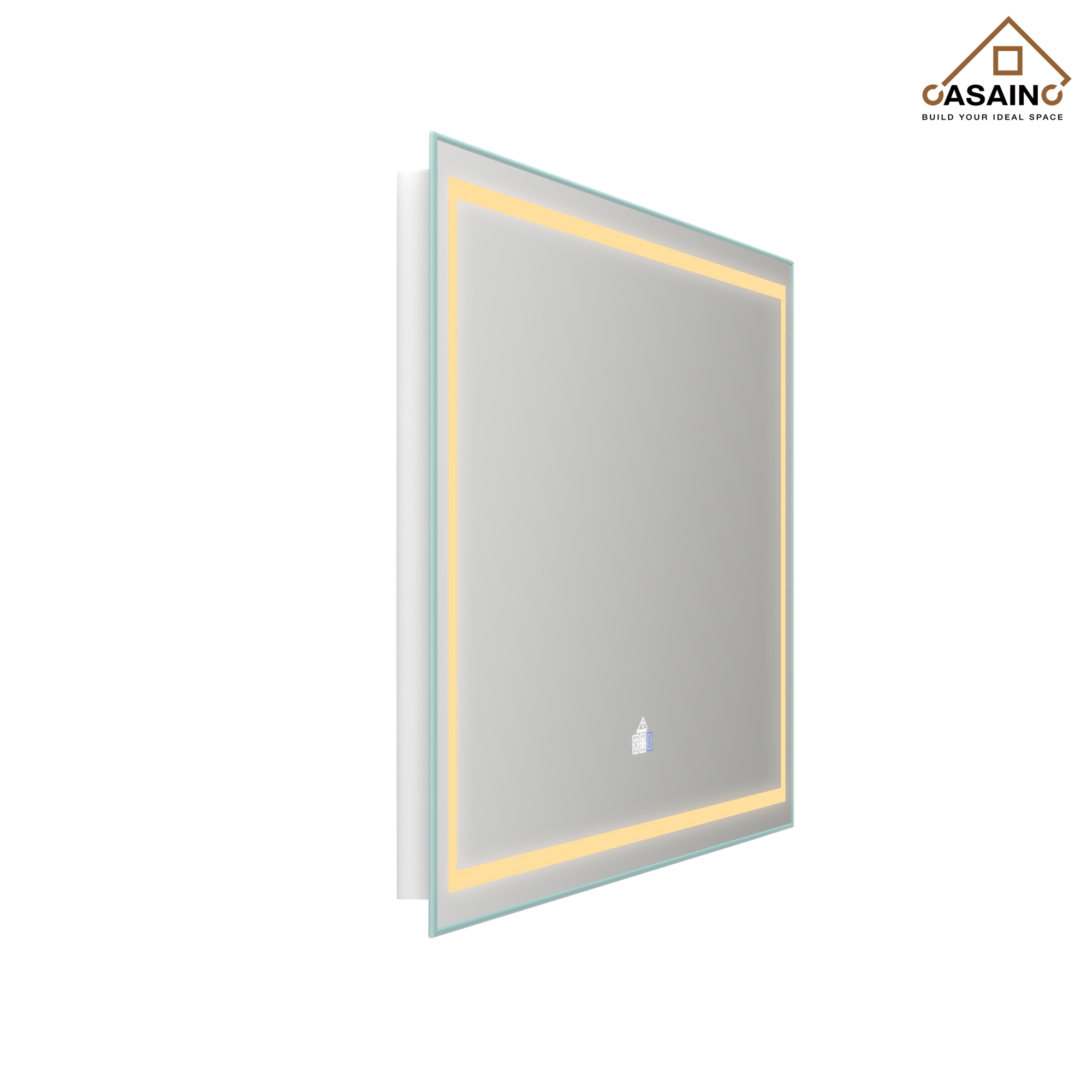 CASAINC Wall Mounted Modern LED Bathroom Mirror, Dimmable and Anti-Fog (60-in L × 36-in W)