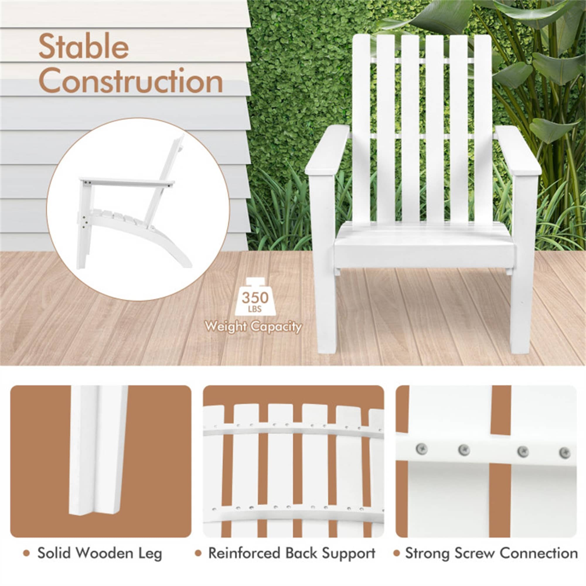 350 lb plastic adirondack chair