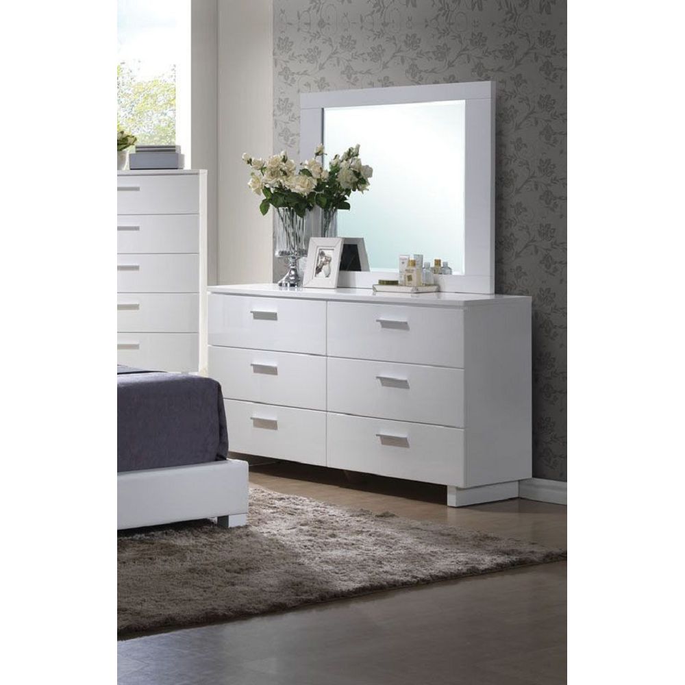 ACME Lorimar Dresser in White & Chrome Leg-CASAINC