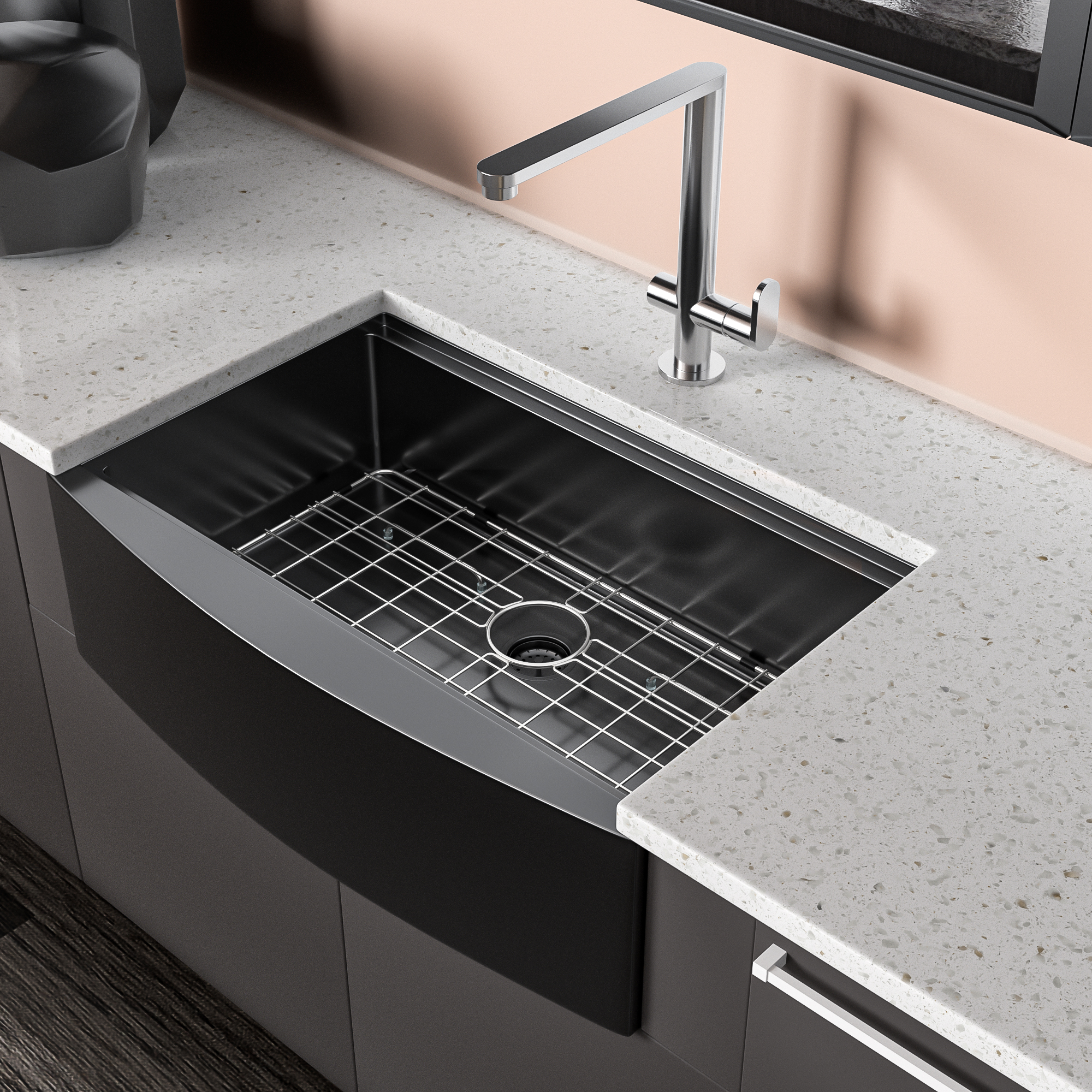 30 Black Farmhouse Sink - Mocoloo 30x22 Gunmetal Black Single Bowl Workstation Farm Kitchen Sink 16 Gauge Apron Front Stainless Ledge