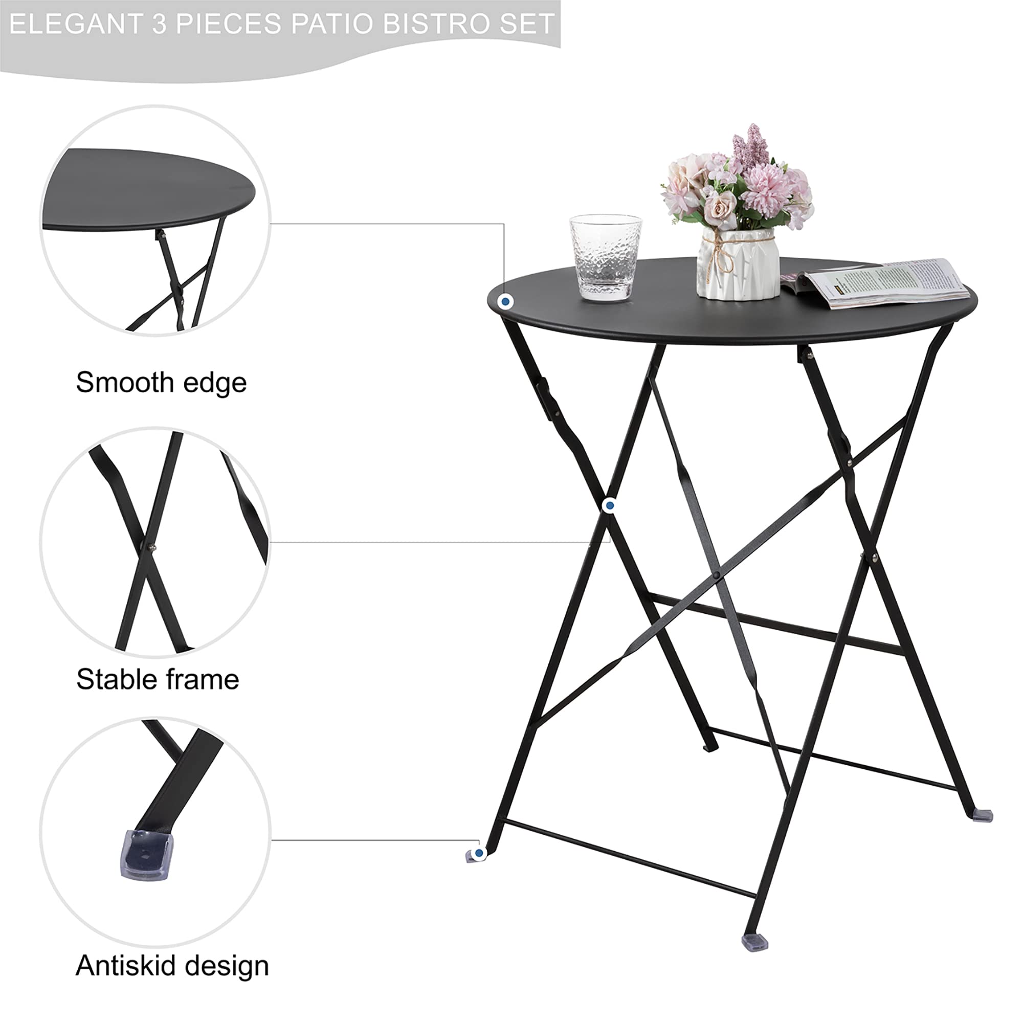 Monochrome discount bistro set