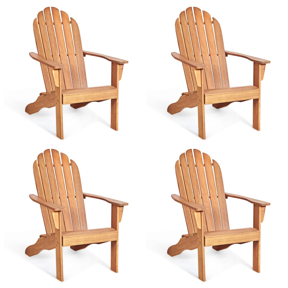 Wooden Outdoor Lounge Chair with Ergonomic Design for Yard and Garden