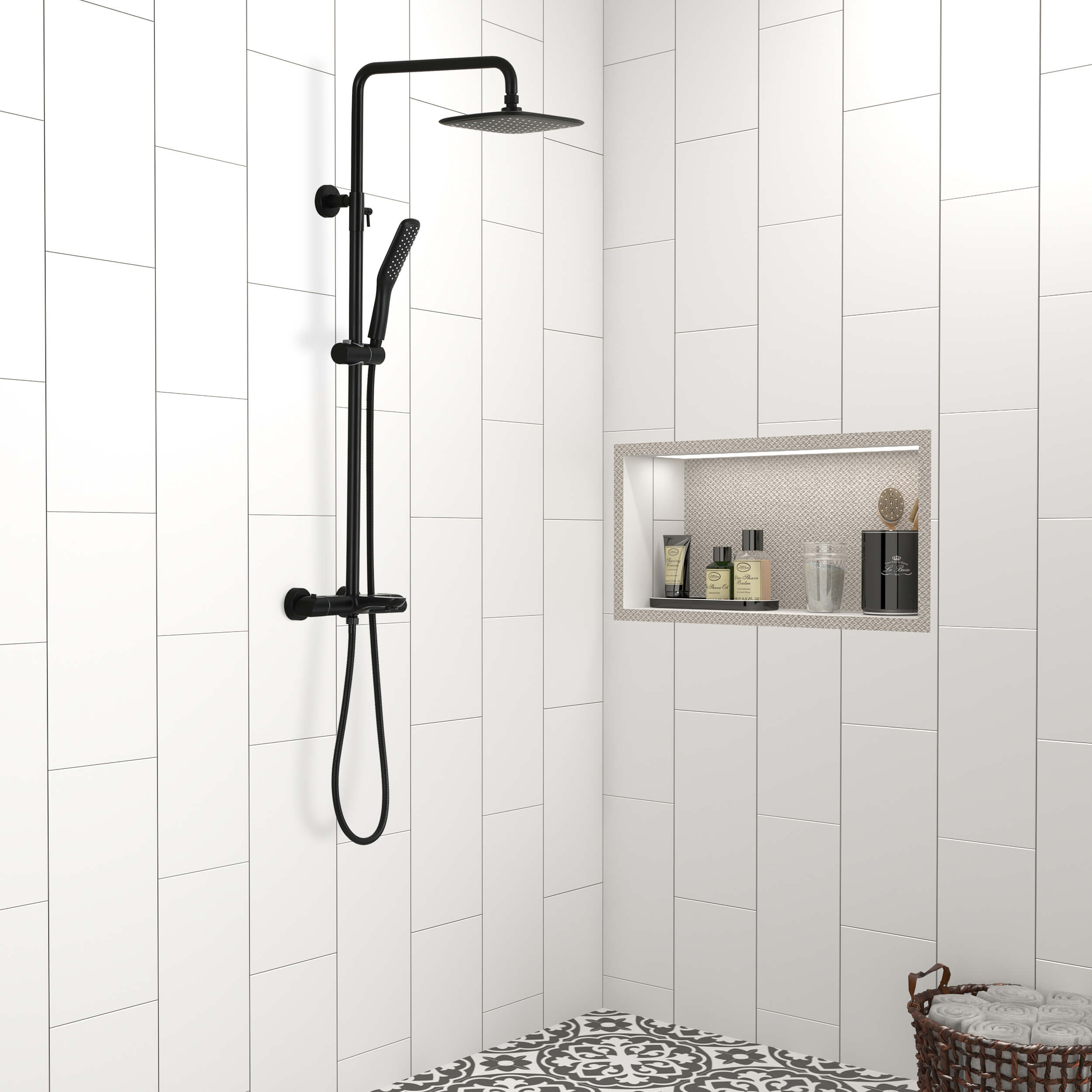CASAINC Shower System in Matte Black