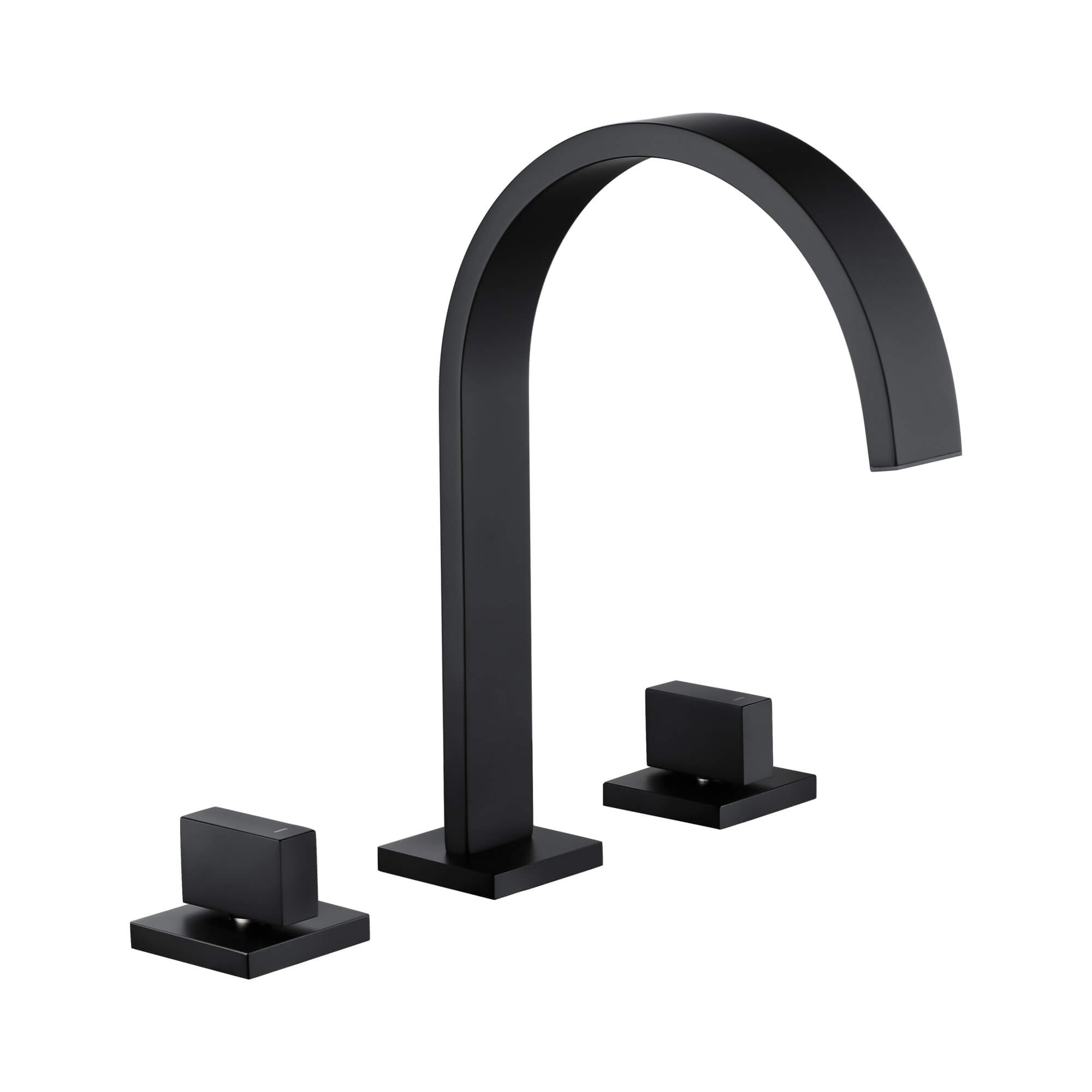 Casainc Matte Black 9.84-in 2-Handle Widespread Watersense Labelled Bathroom Sink Faucet-CASAINC