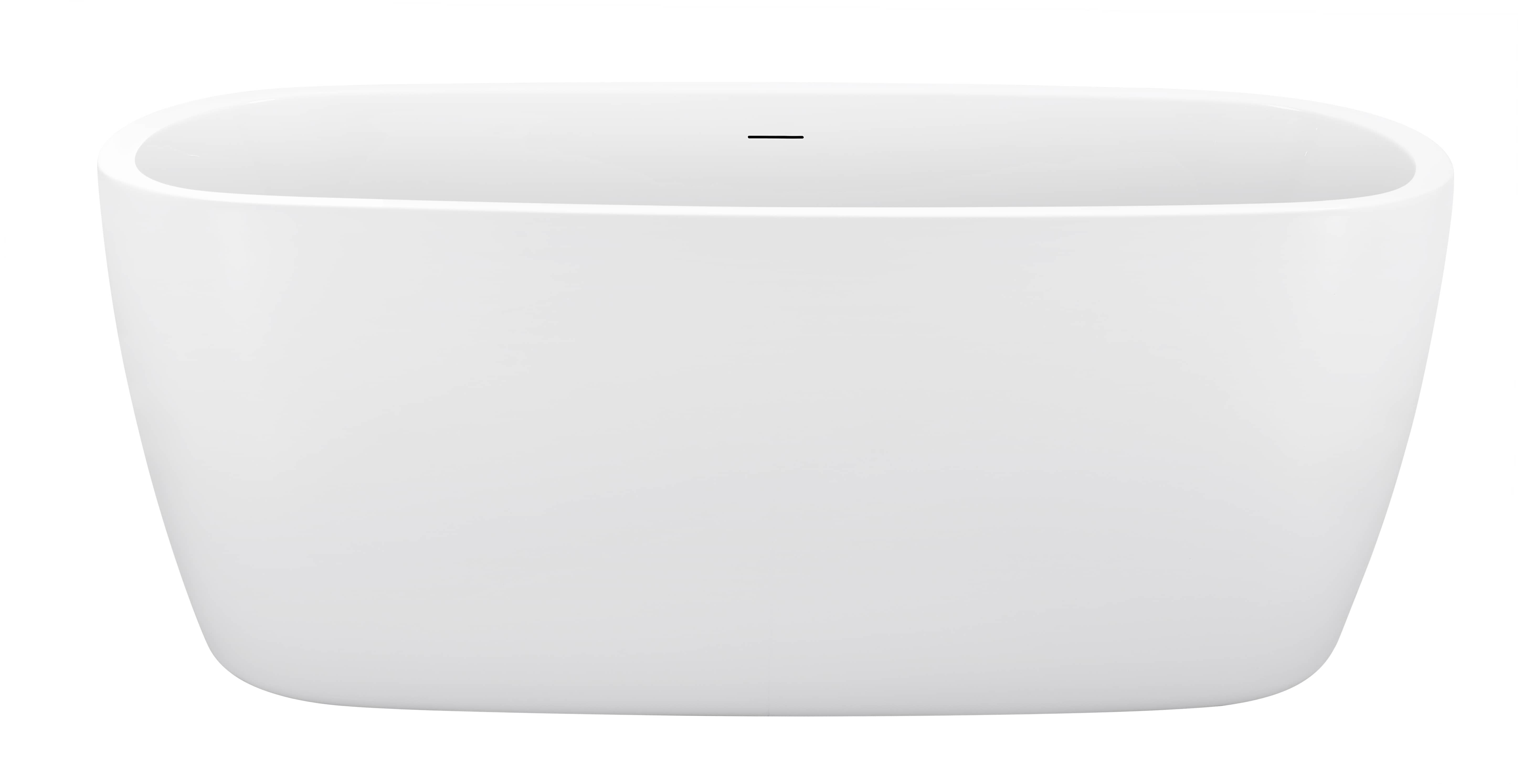 CASAINC 59" 100% Acrylic Contemporary Soaking Tub in White