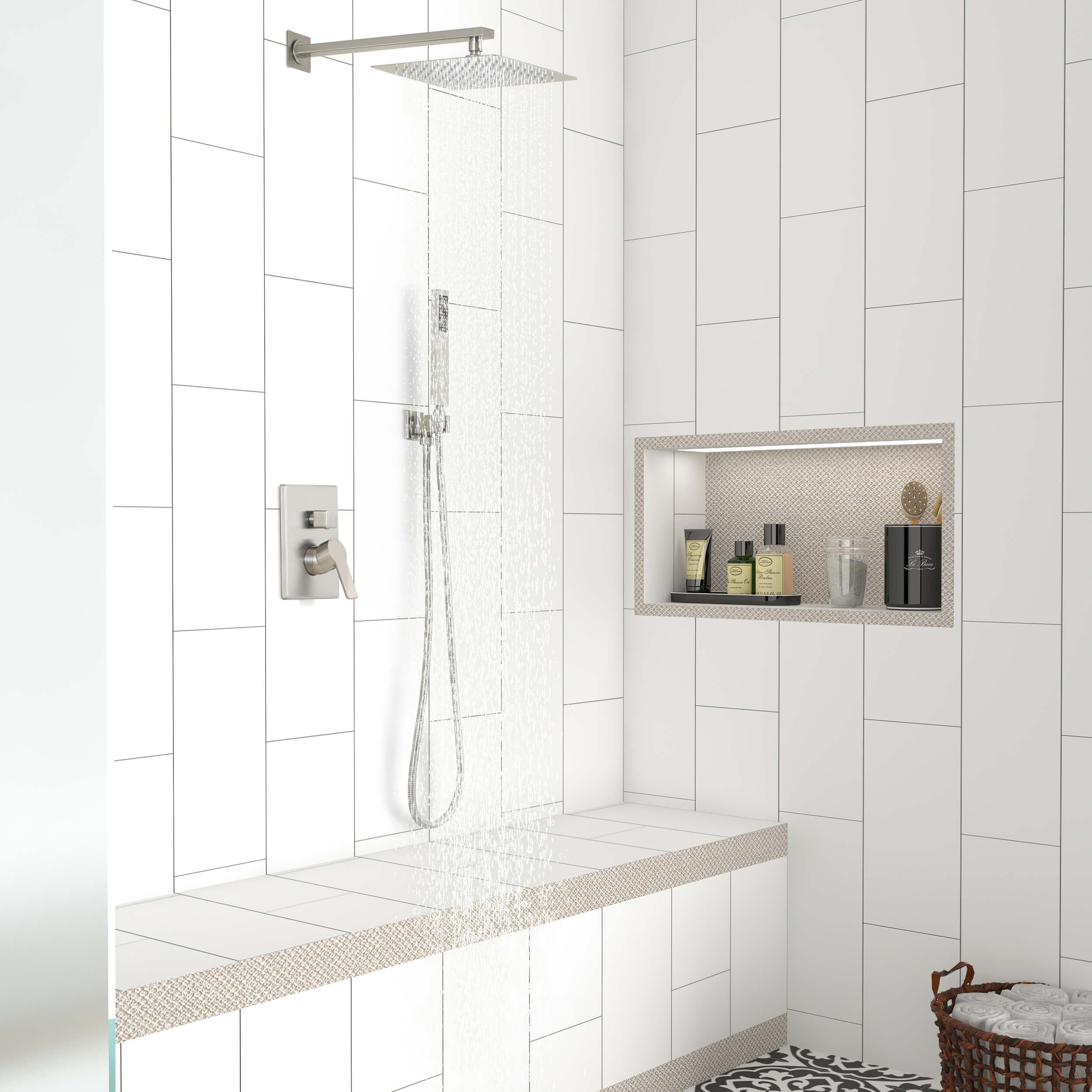 CASAINC Brushed Nickel Finish Shower System