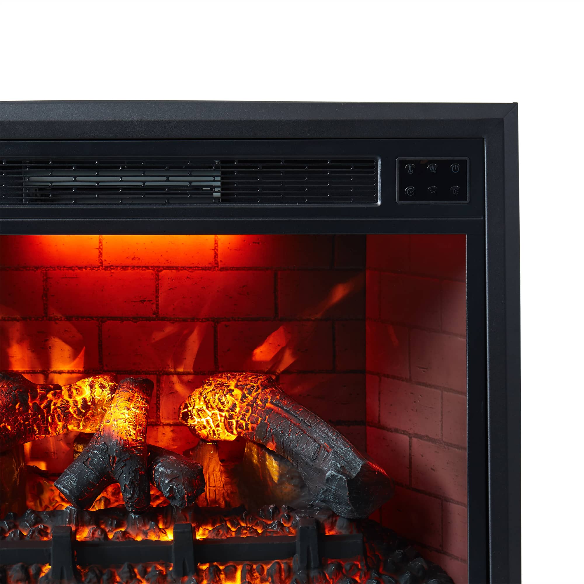35 inch Built-in Ventless Electric Fireplace Insert with LED Light -CASAINC