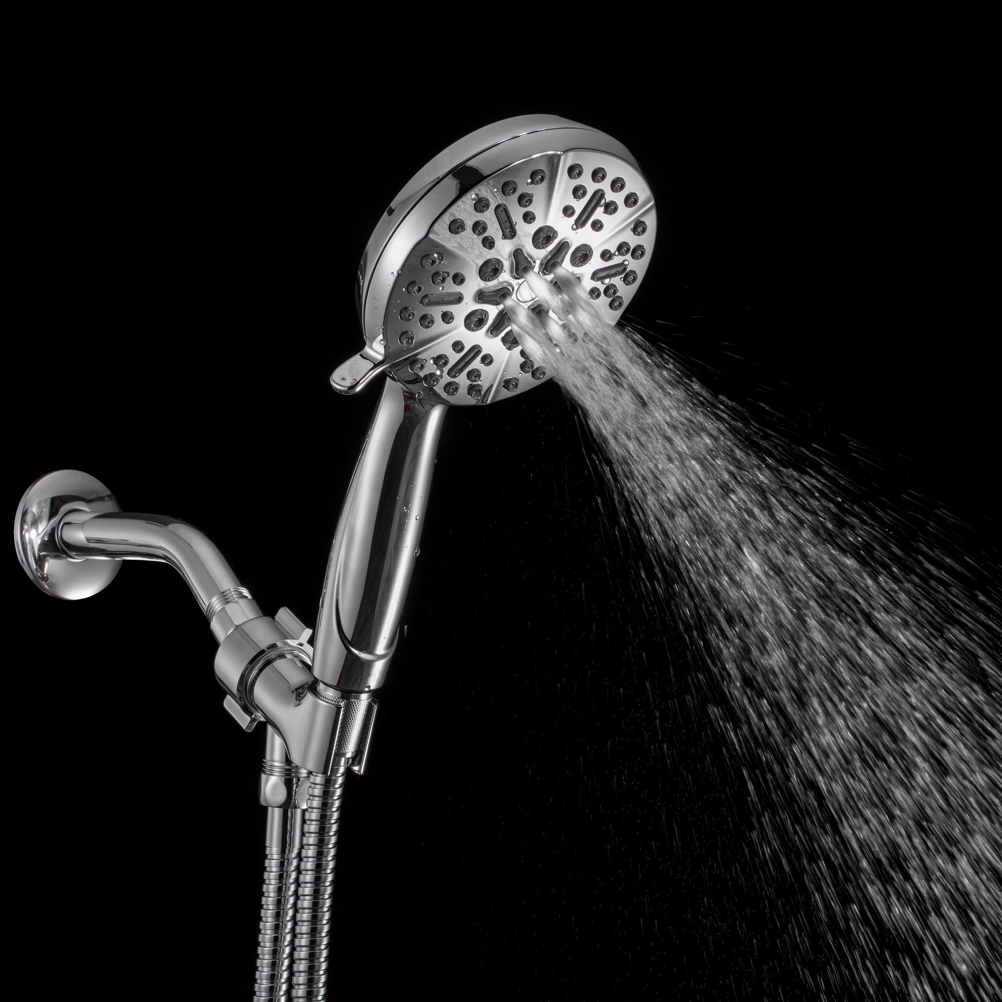 5-Spray Patterns 5 in. High Pressure Wall Mount Handheld Shower Head-CASAINC