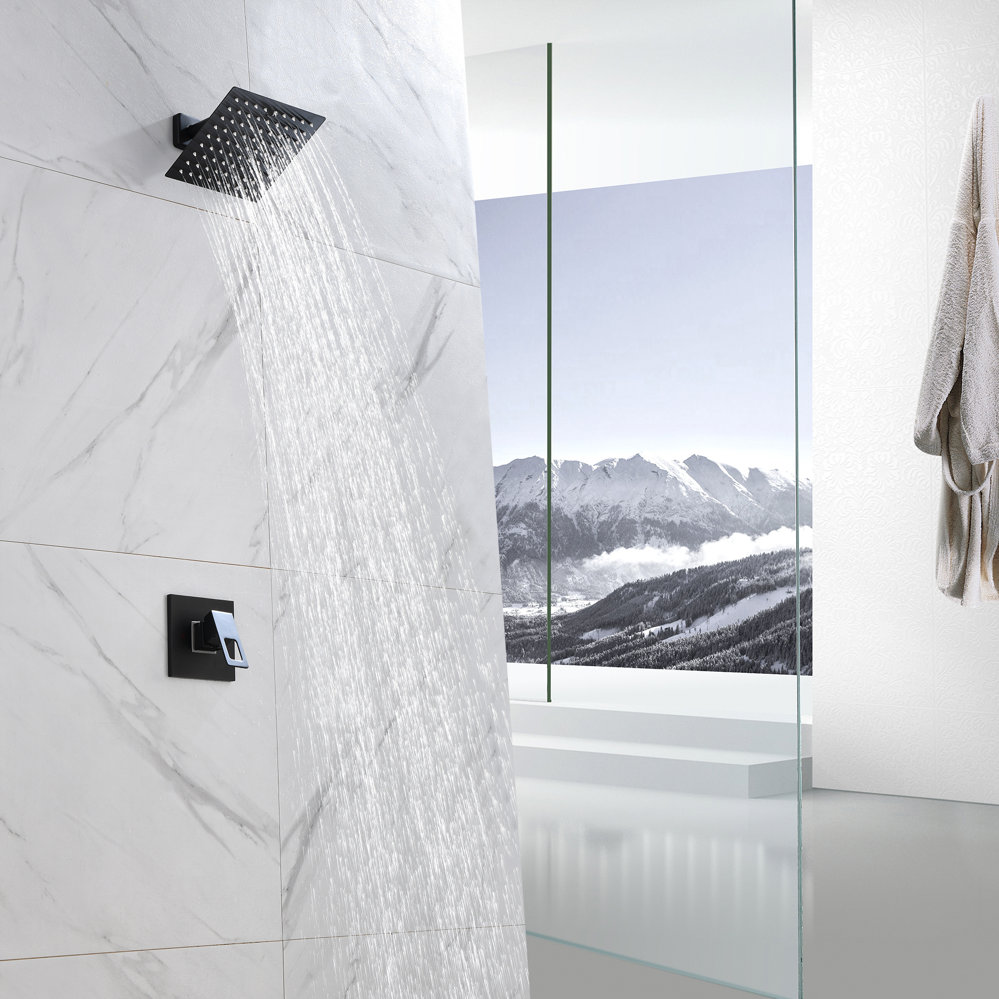 Complete Shower System With Rough-in Valve-CASAINC