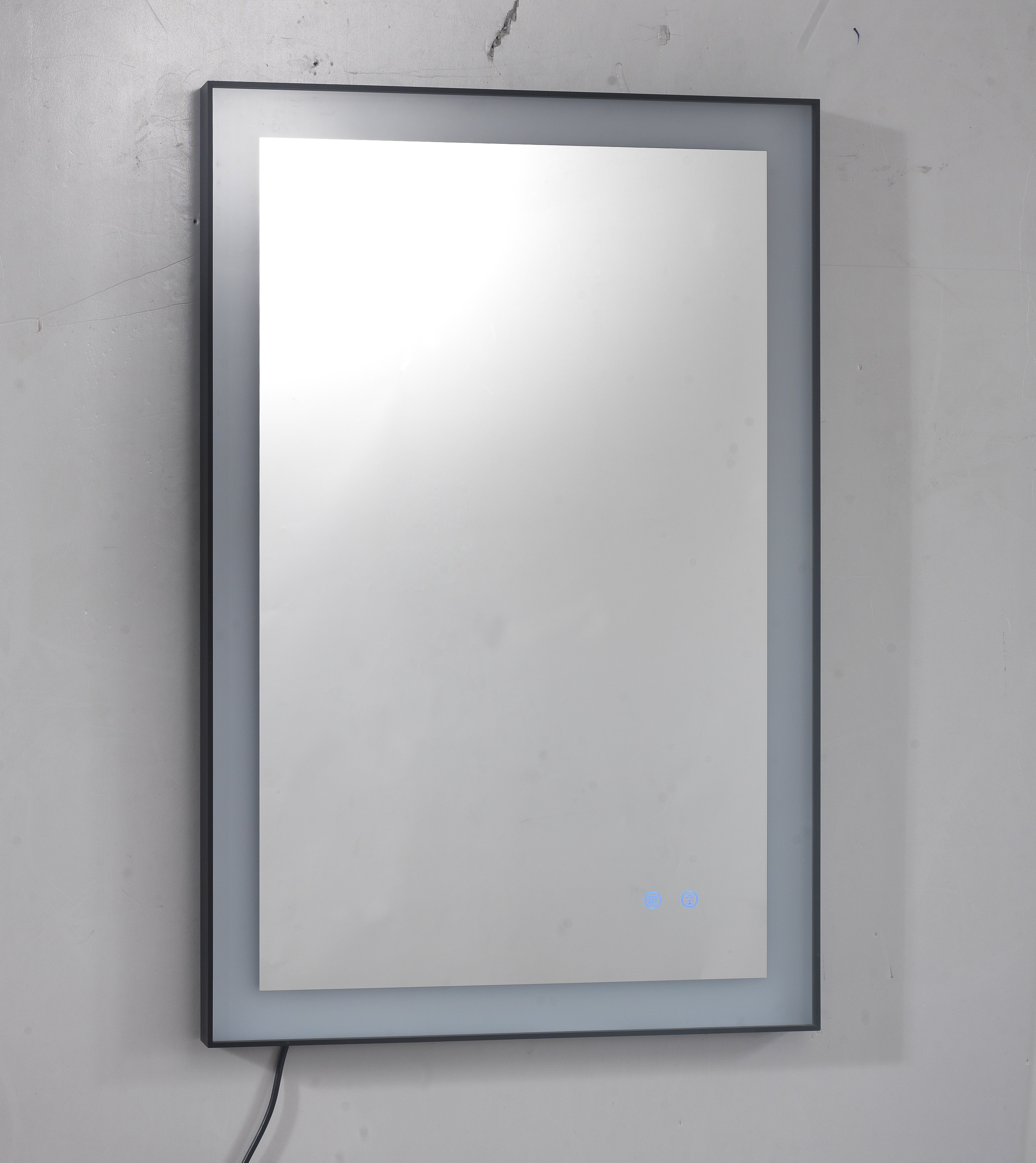36*24 LED Lighted Bathroom Wall Mounted Mirror with High Lumen+Anti-Fog Separately Control-CASAINC