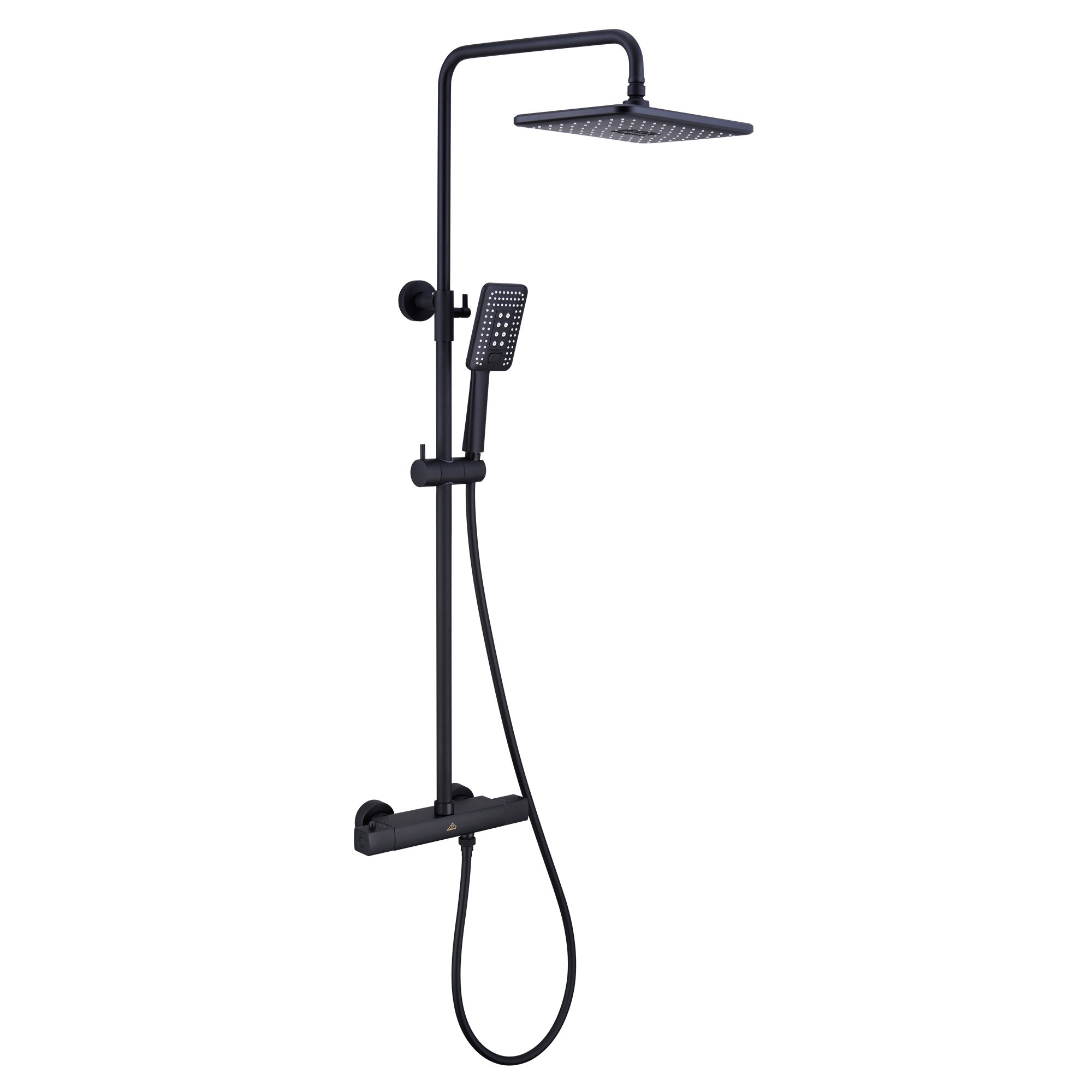 11.4"*7.5" Thermostatic rain shower faucet  (matte black)-CASAINC