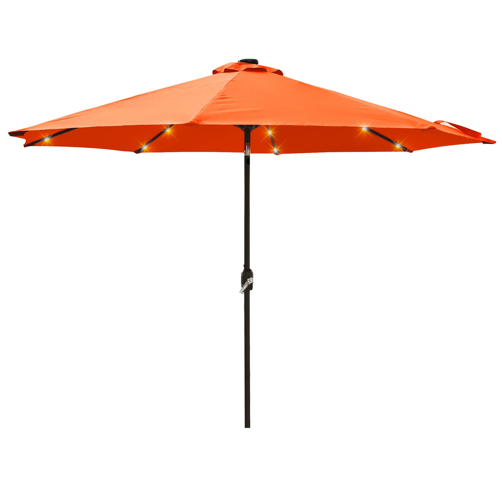 CASAINC 9Ft Patio Umbrella with 32 LED Solar Lights