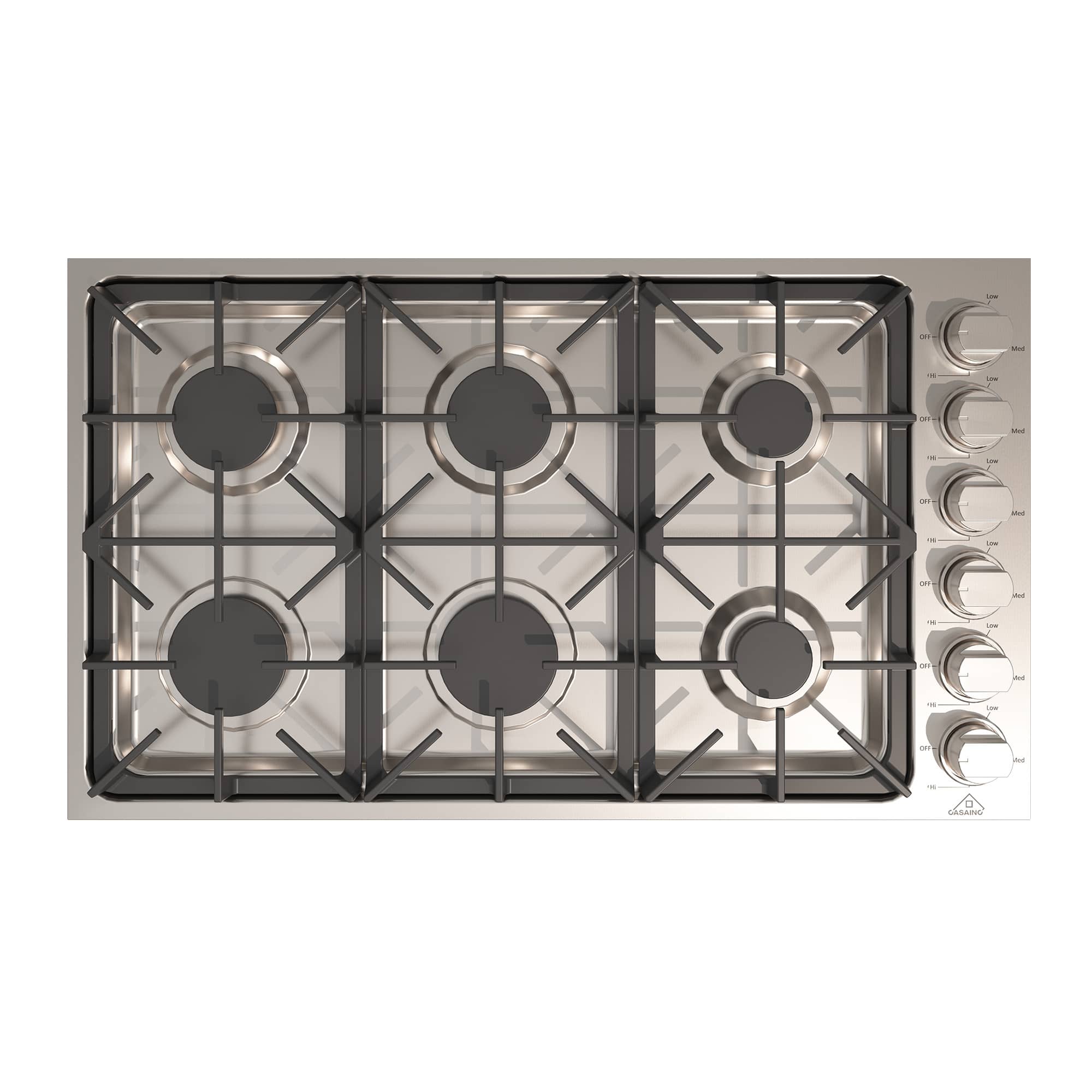 36-in 6 Burners Stainless Steel Gas Cooktop-CASAINC