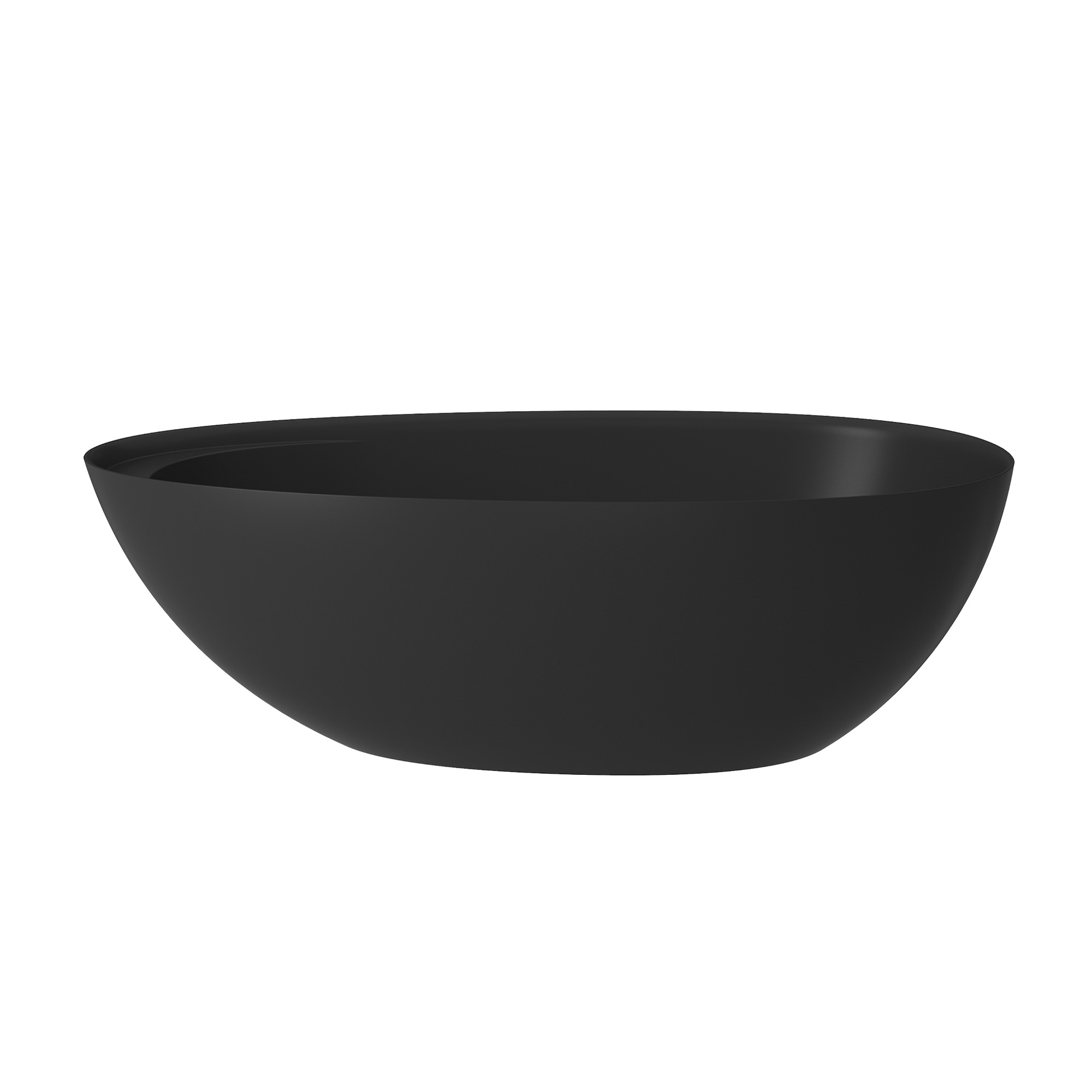 CASAINC 67" Solid Surface Resin Bathtubs, Egg Shell Shaped Stone Resin Freestanding Tubs with Overflow and Drain, Matte Black, Matte Grey, Matte White