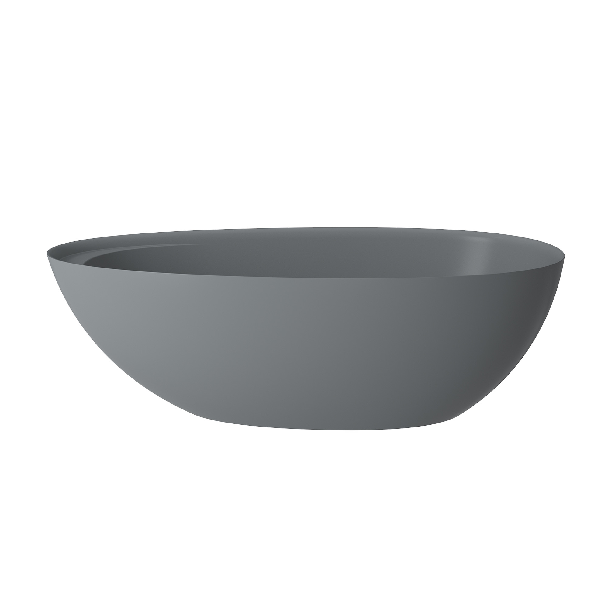 67" Solid Surface Freestanding Bathtub in (Matte Black& Grey)