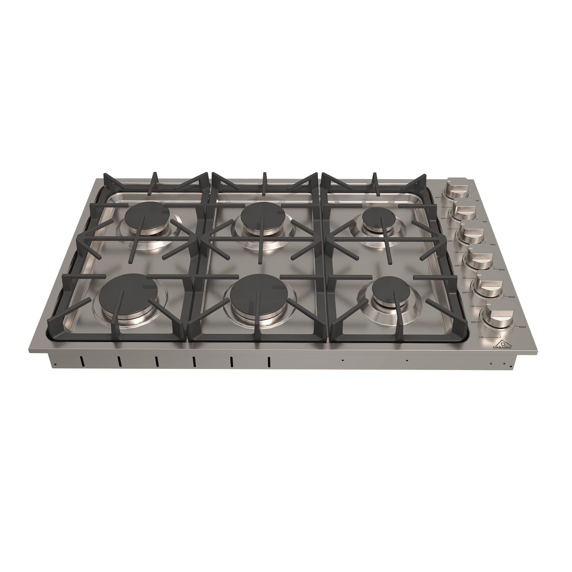 36-in 6 Burners Stainless Steel Gas Cooktop-CASAINC