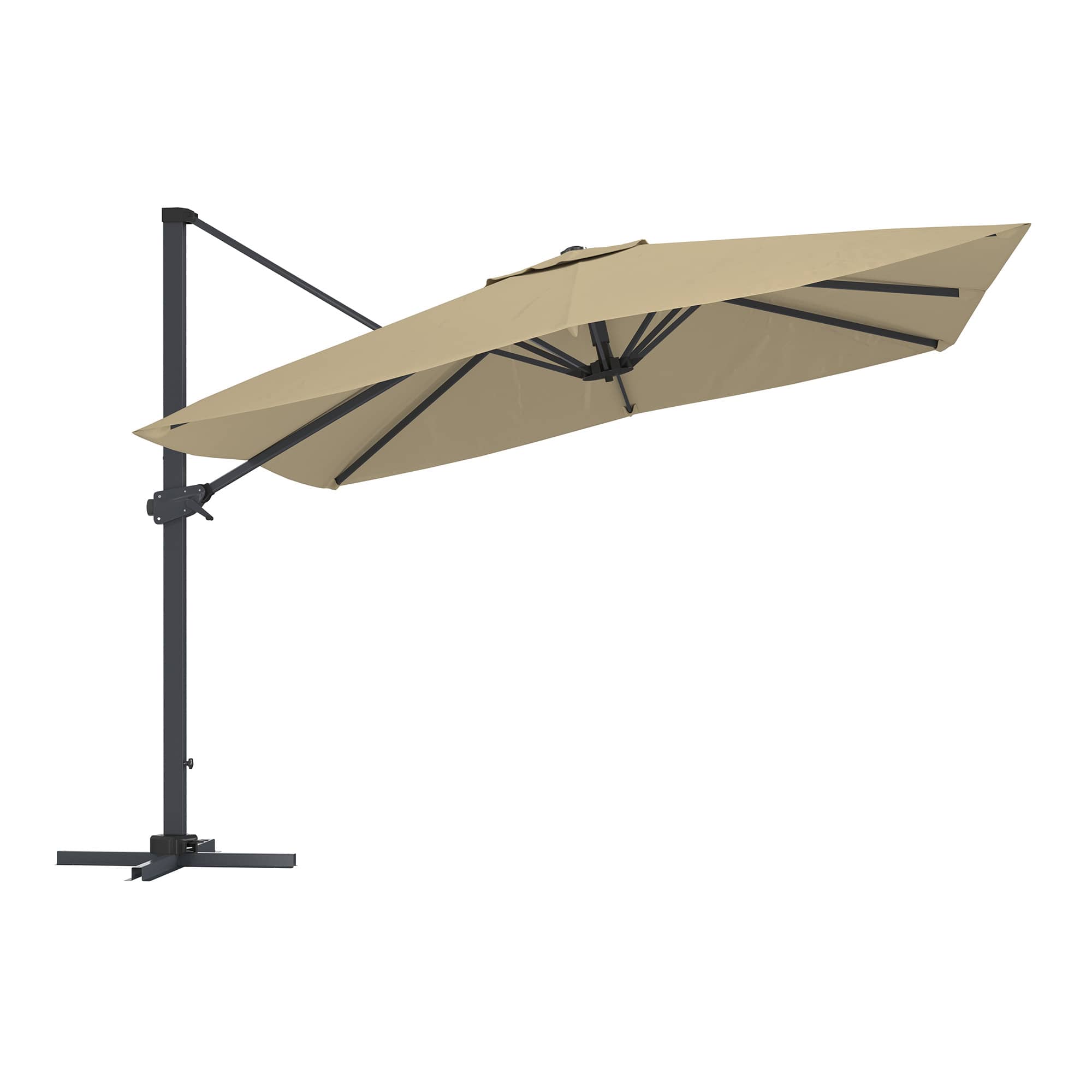 10FT Square Cantilever Patio Umbrella (without Umbrella Base)