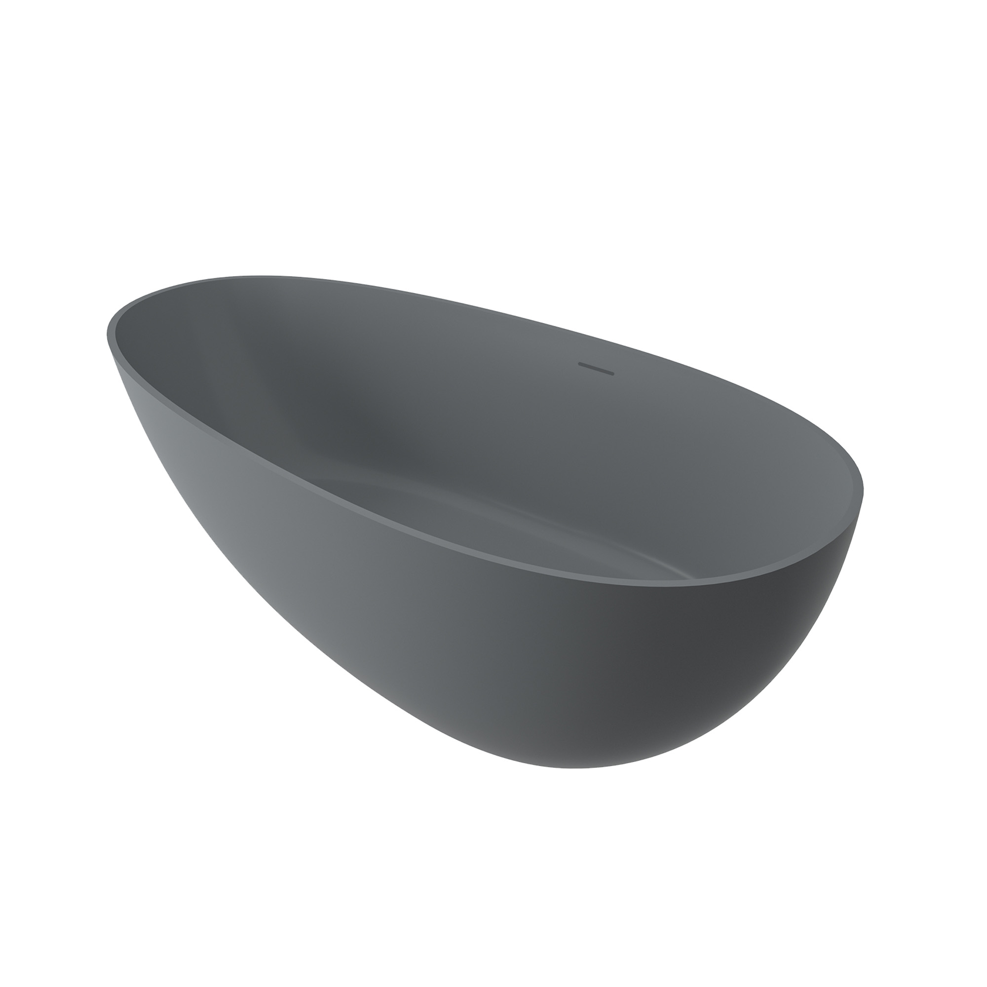 67" Solid Surface Freestanding Bathtub(Matte Grey& Matte Black)