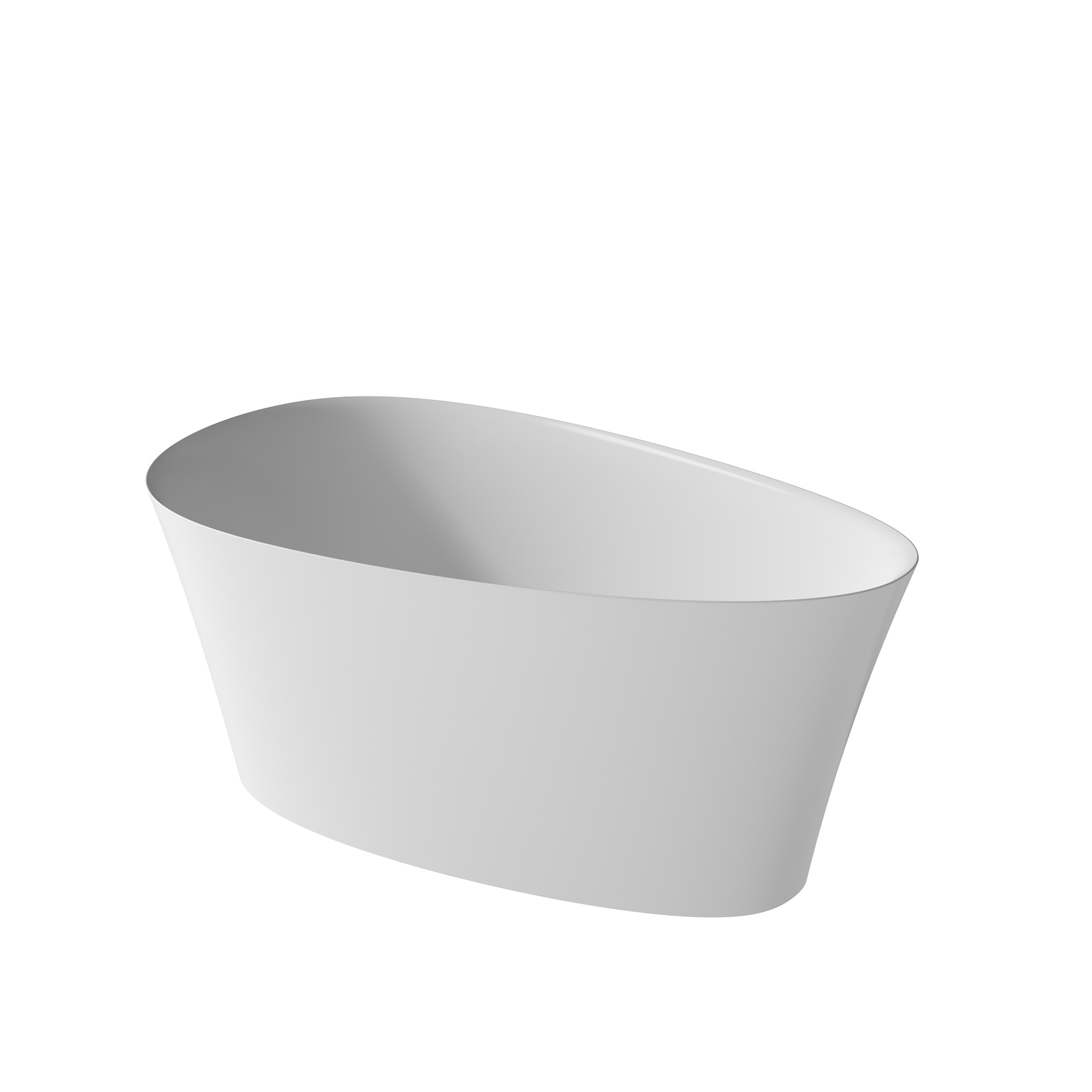 65" Solid Surface Freestanding Bathtub in Matte White