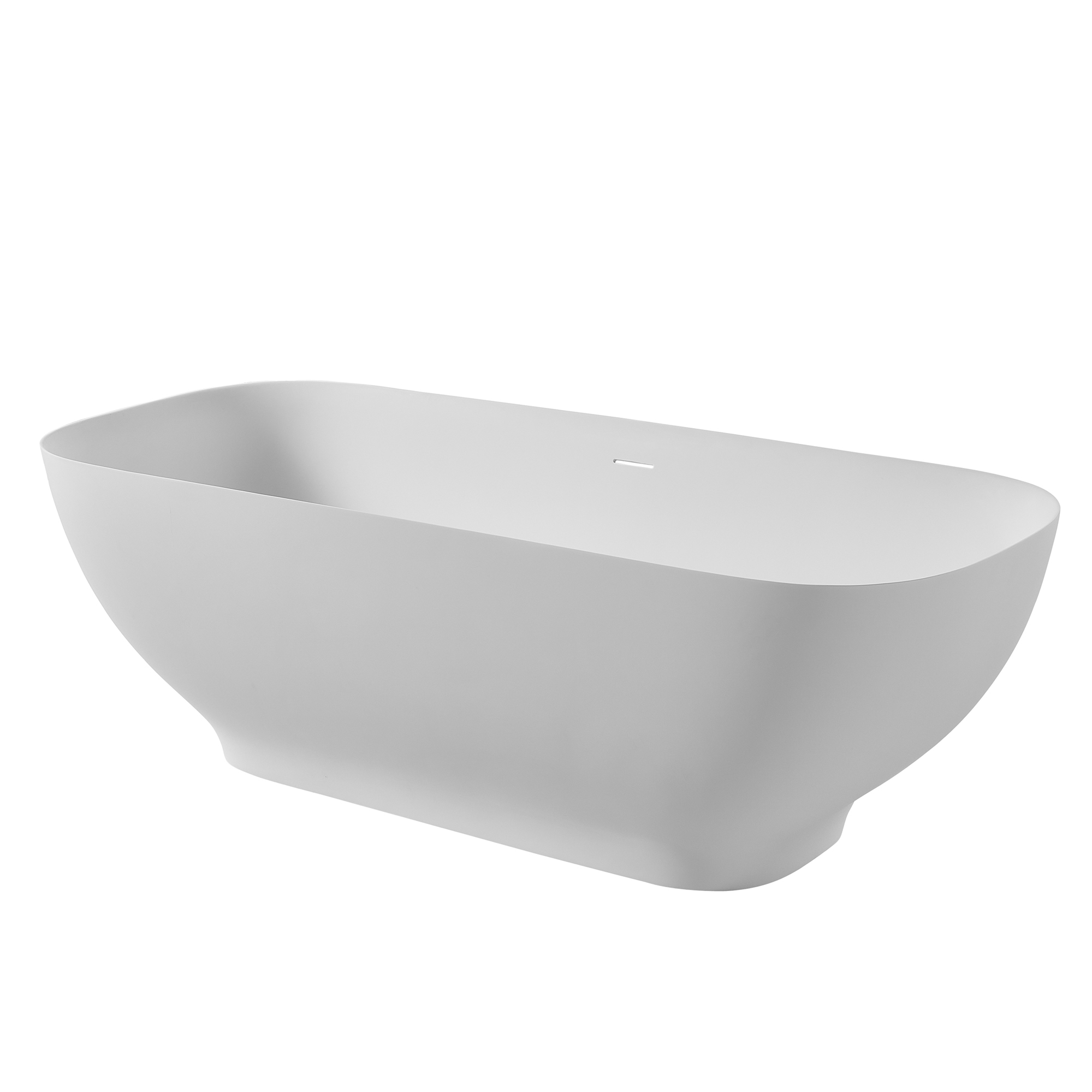 Elevate Your Dreams with Our 63"/67" Freestanding Tub, Rectangular Shapes Resin Bathtubs with Overflow and Center Drain, Matte White Color: Simple, Elegant, and Available in Various Sizes
