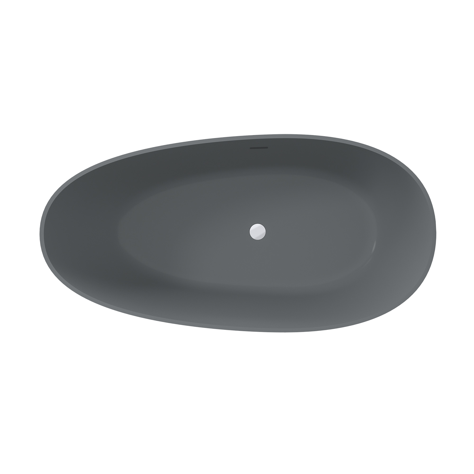 67" Solid Surface Freestanding Bathtub(Matte Grey& Matte Black)