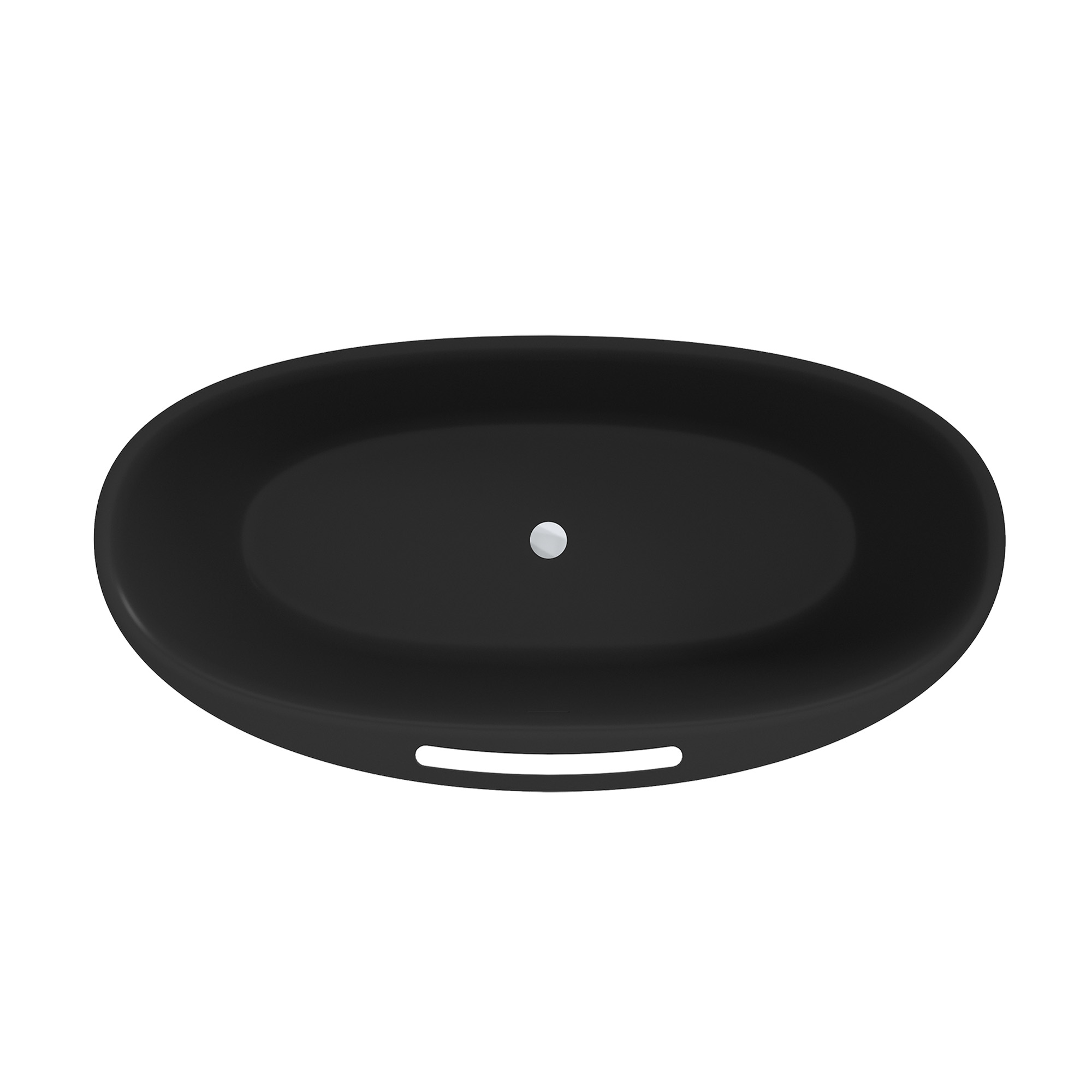 63" Solid Surface Freestanding Bathtub in Matte Black
