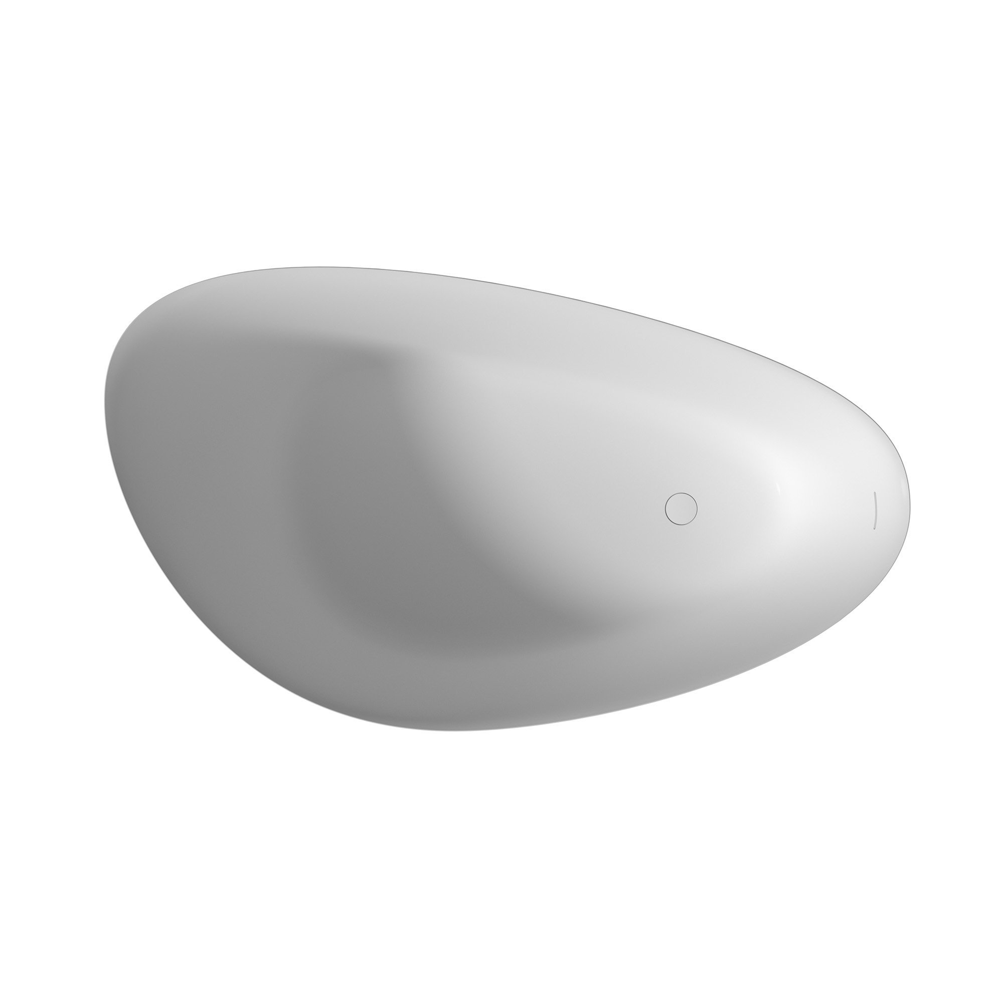 65" Solid Surface Freestanding Bathtub in Matte White