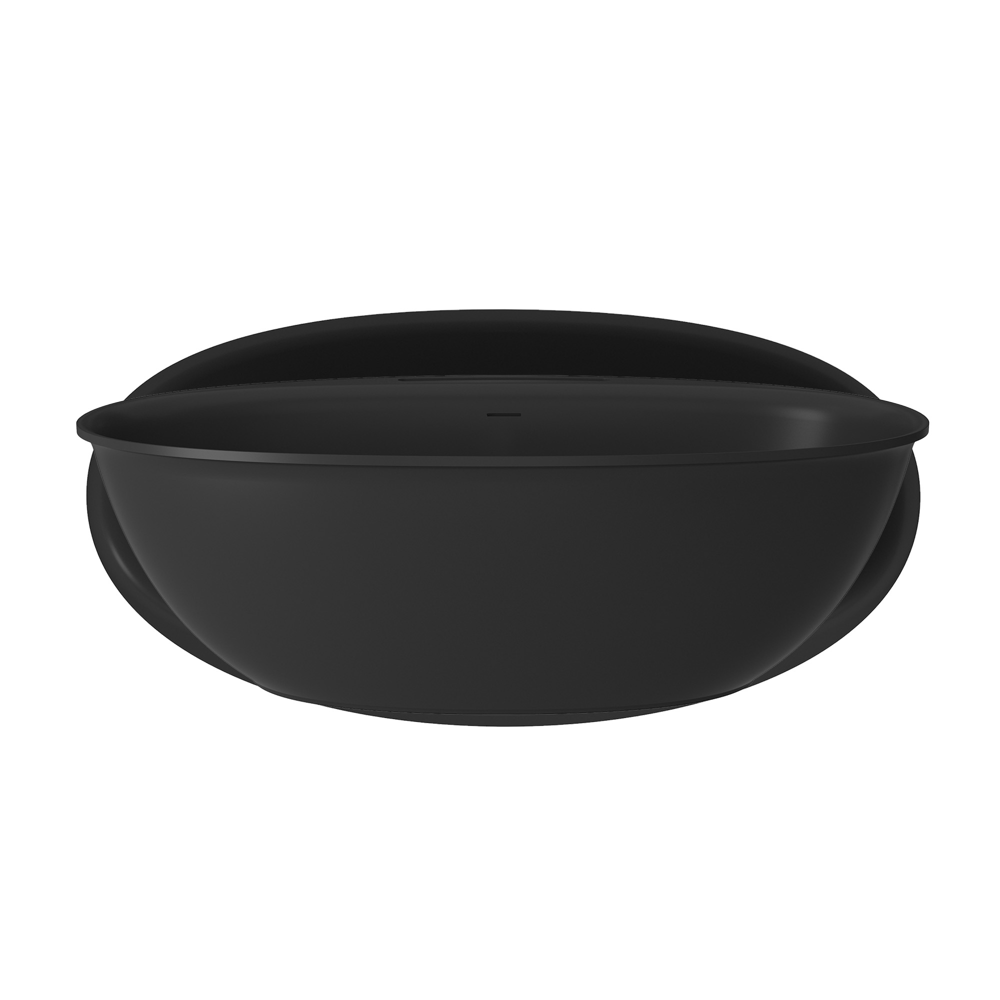 63" Solid Surface Freestanding Bathtub in Matte Black
