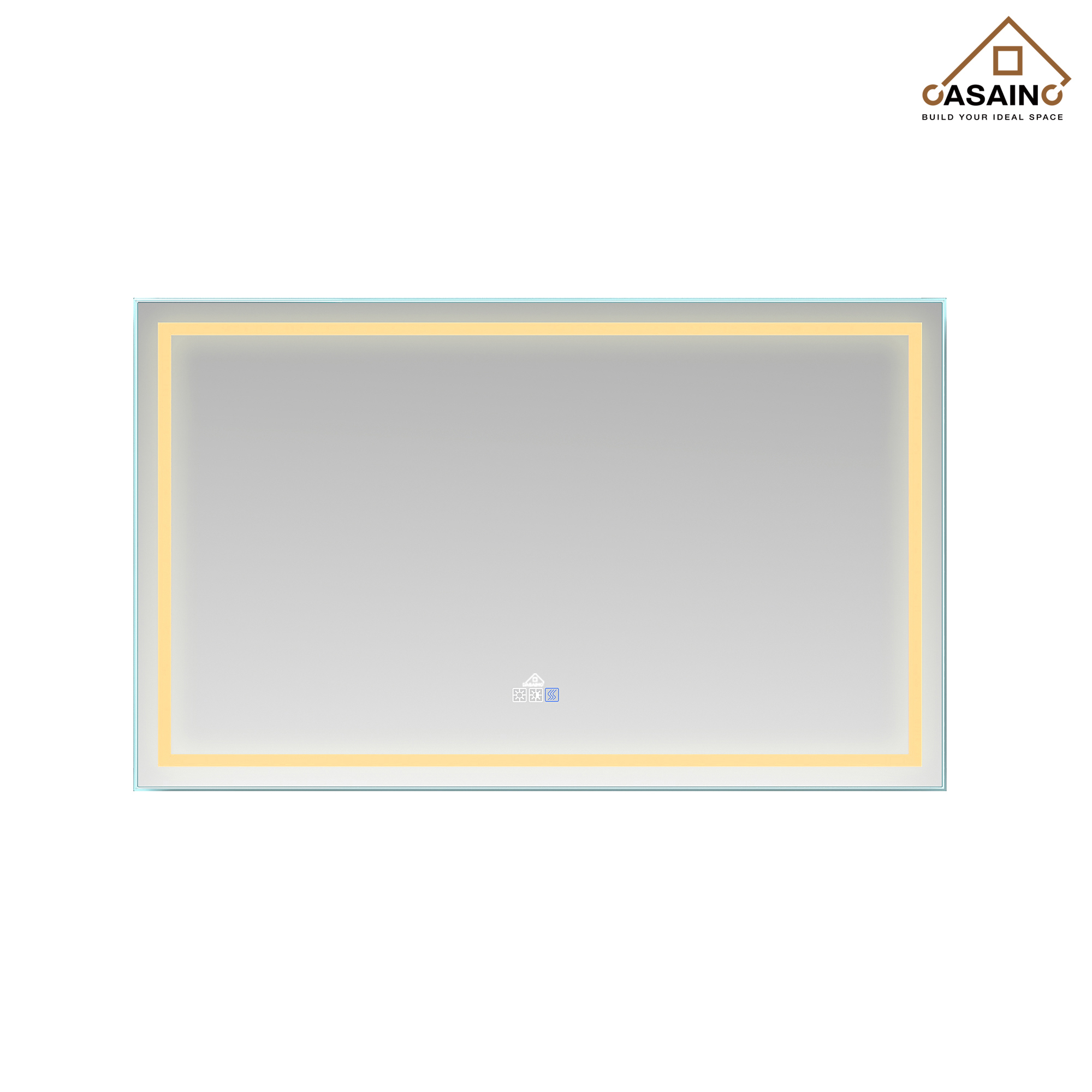 72 in. W x 36 in. H Frameless Rectangle LED Mirror for Bathroom Vanity 