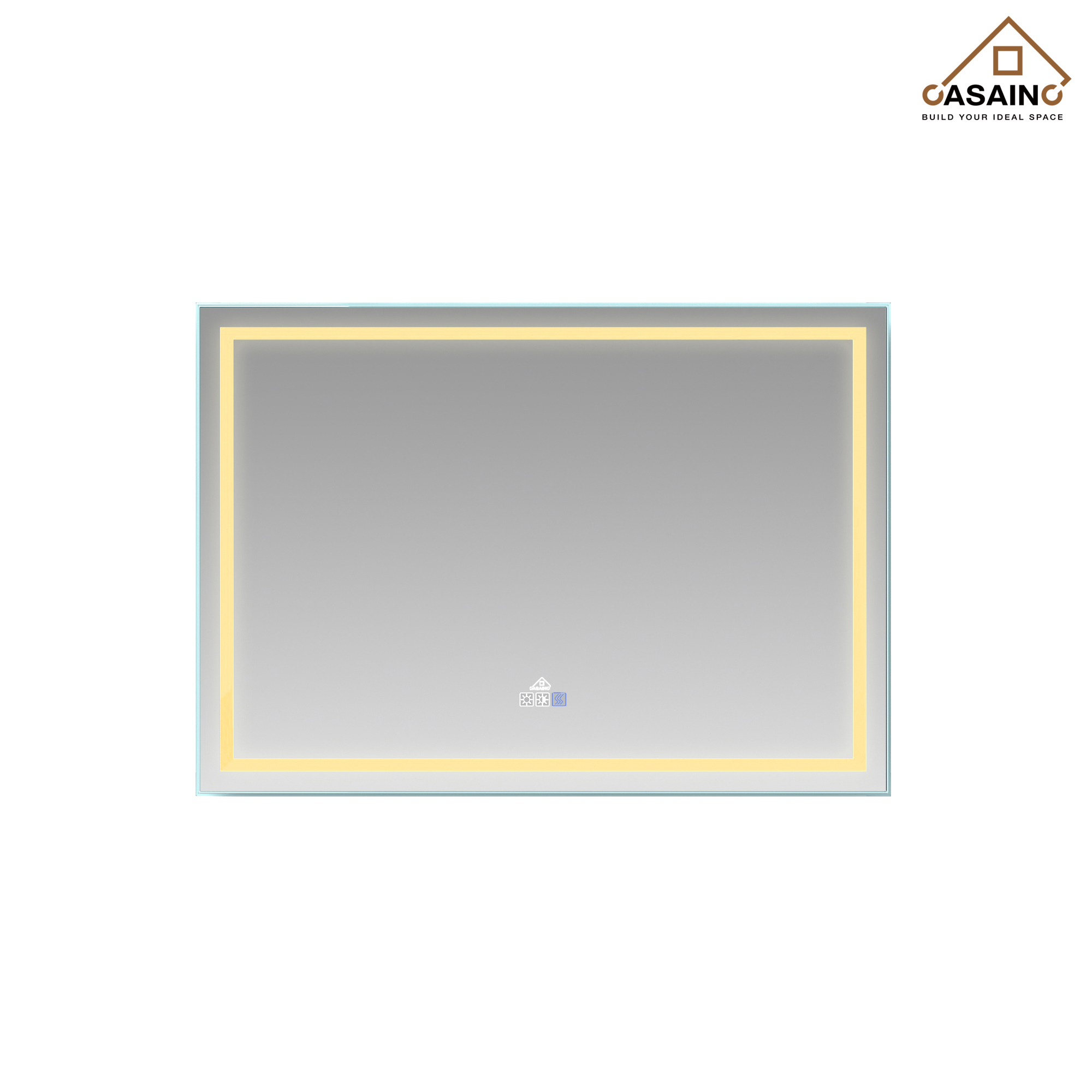 72 in. W x 36 in. H Frameless Rectangle LED Mirror for Bathroom Vanity 