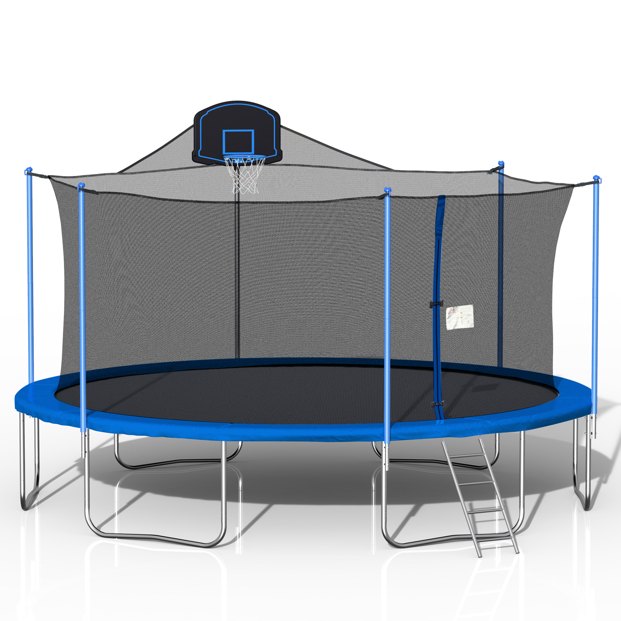 16FT TRAMPOLINE( BLUE ) WITH ENCLOSURE NET AND LADDER-METAL-CASAINC