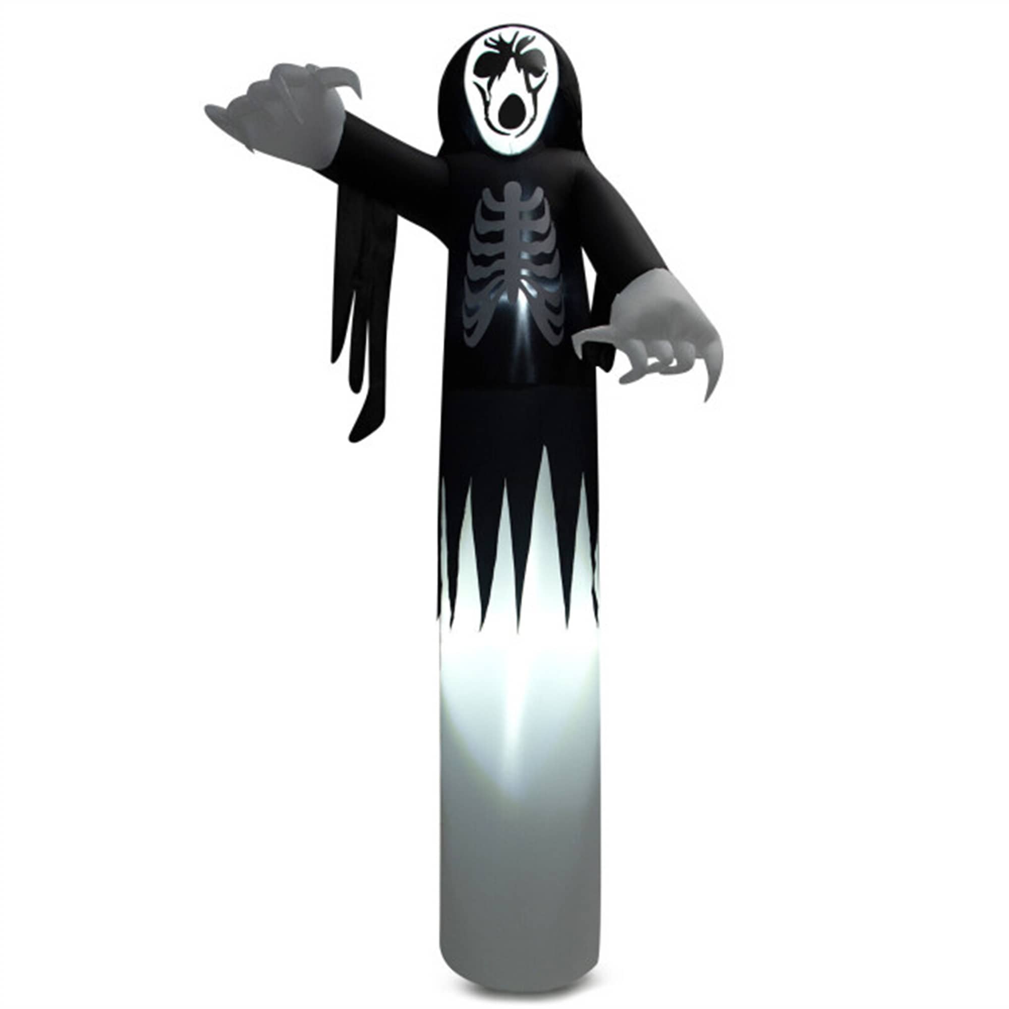 CASAINC 12 Feet Inflatable Halloween Skeleton Decoration with LED Lights