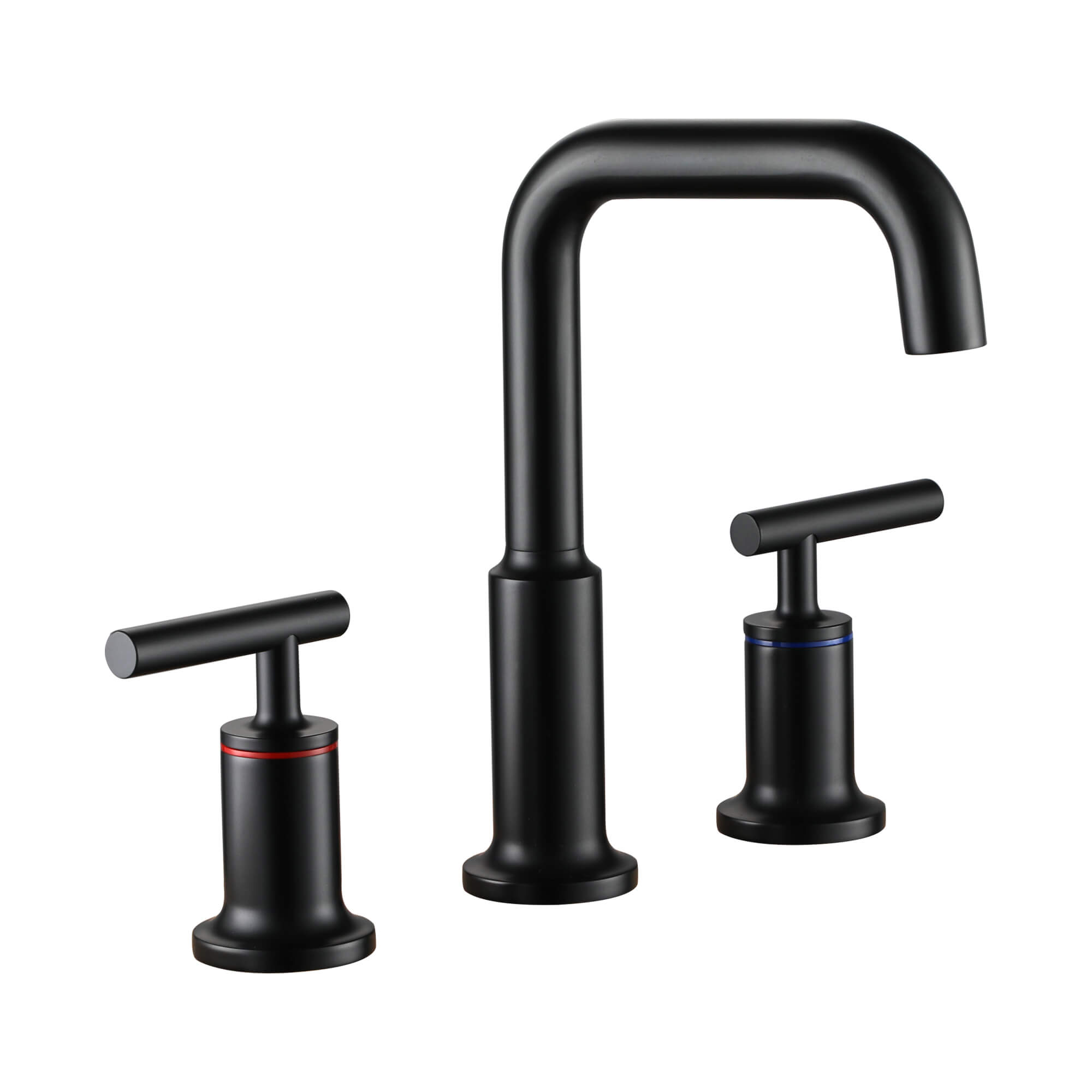 Casainc Matte Black 8.8-in 2-Handle Widespread Watersense Labelled Bathroom Sink Faucet-CASAINC