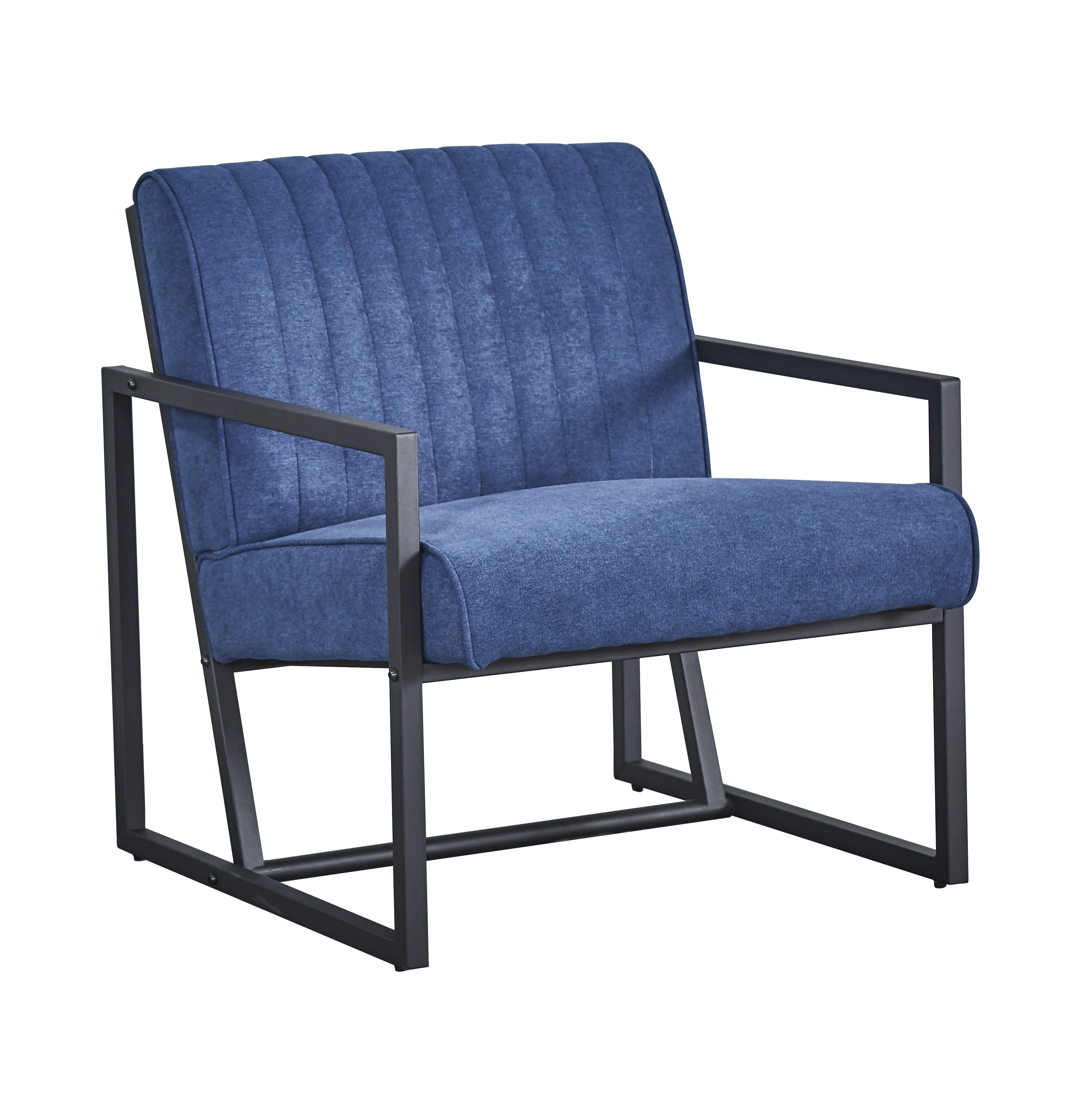 Modern design high quality fabric（BLUE） + steel armchair，for Kitchen, Dining, Bedroom, Living Room-CASAINC