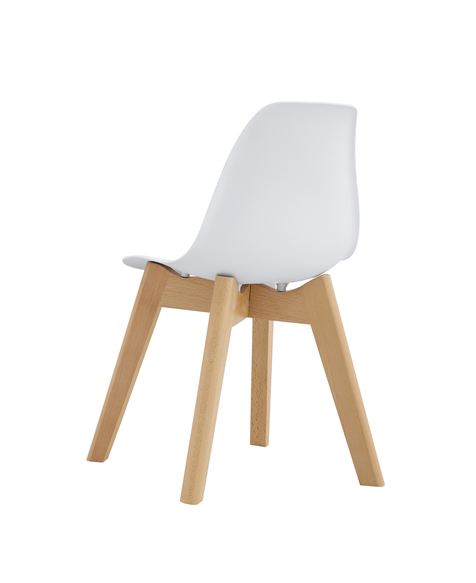 BB chair ,wood leg; Modern Kids Chair (Set of 2)  WHITE, 2 pcs per set-CASAINC
