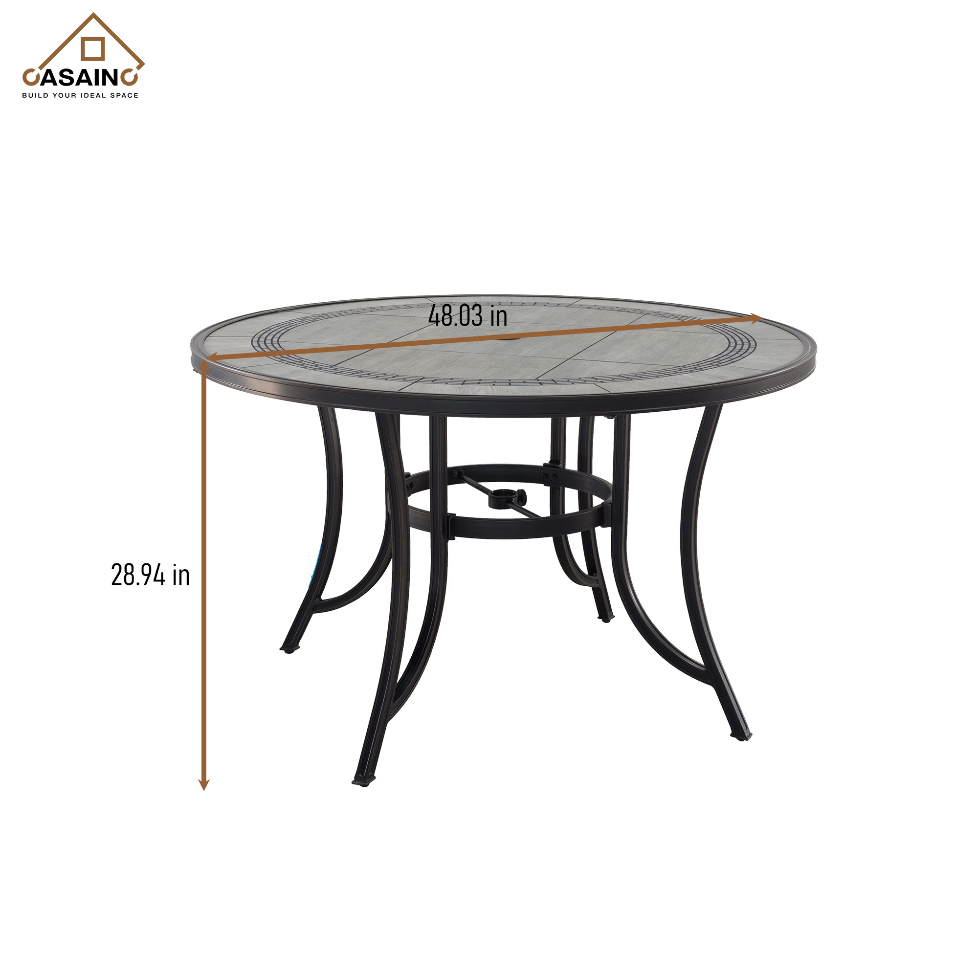 48 inch deals round outdoor table