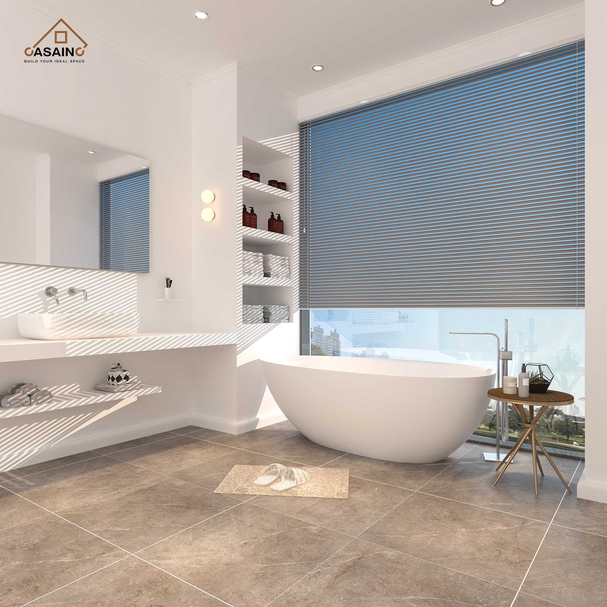 CASAINC 67" Solid Surface Freestanding Bathtub,Egg Shell Shaped Stone Resin Freestanding Tubs with Overflow and  Drain, Matte Black, Matte Grey, Matte White