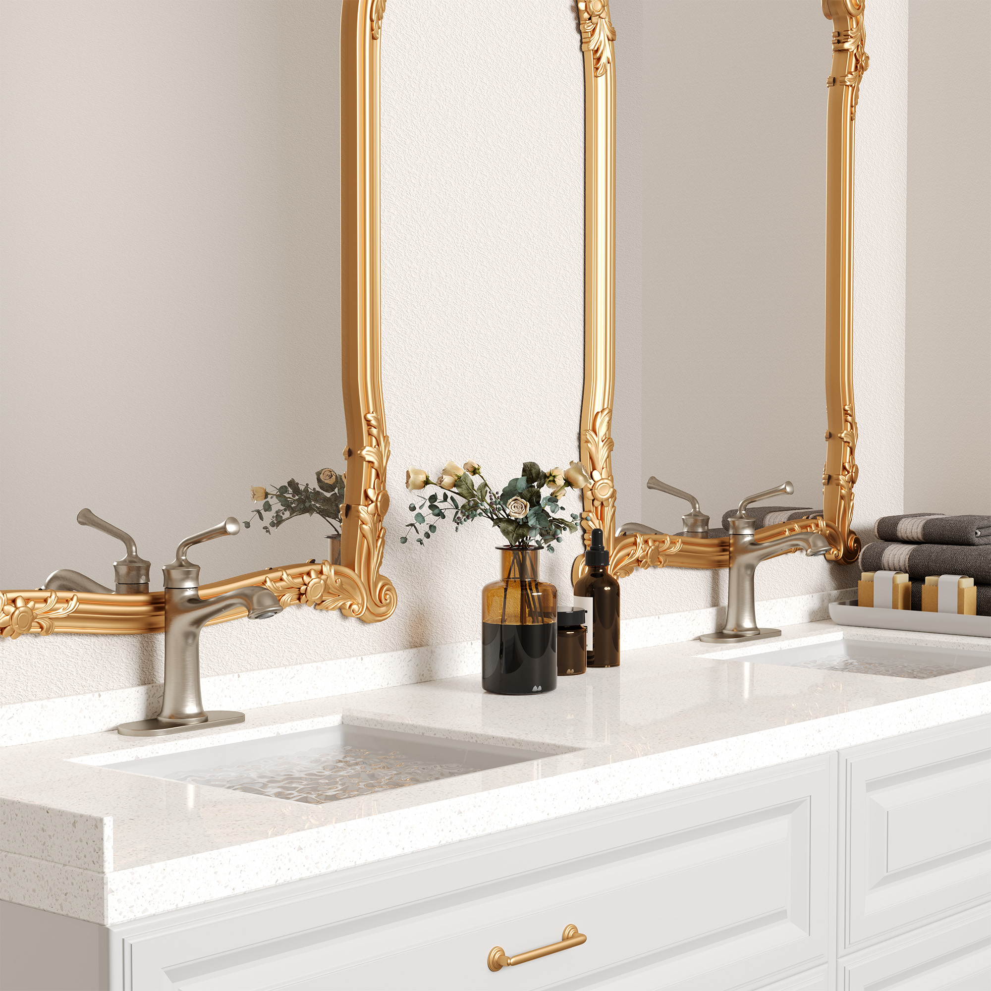 Antique Brass Vanities & Faucets