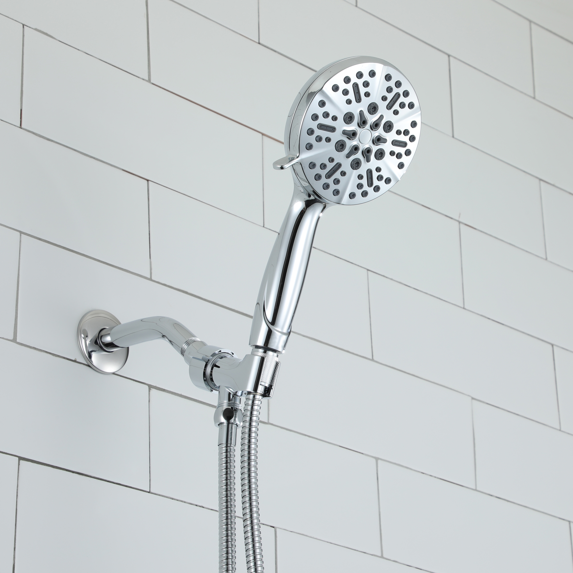 5-Spray Patterns 5 in. High Pressure Wall Mount Handheld Shower Head