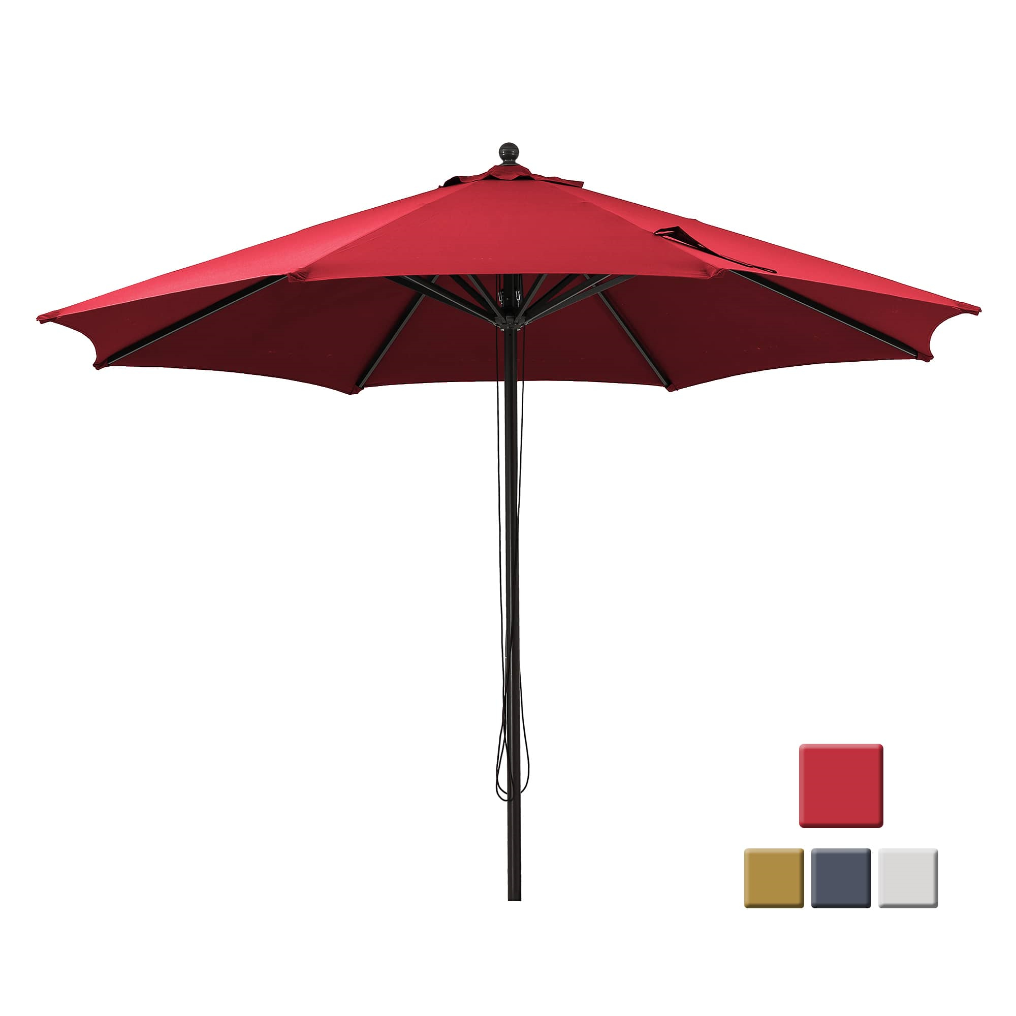 CASAINC 12-Ft Market Patio Umbrella(Red)