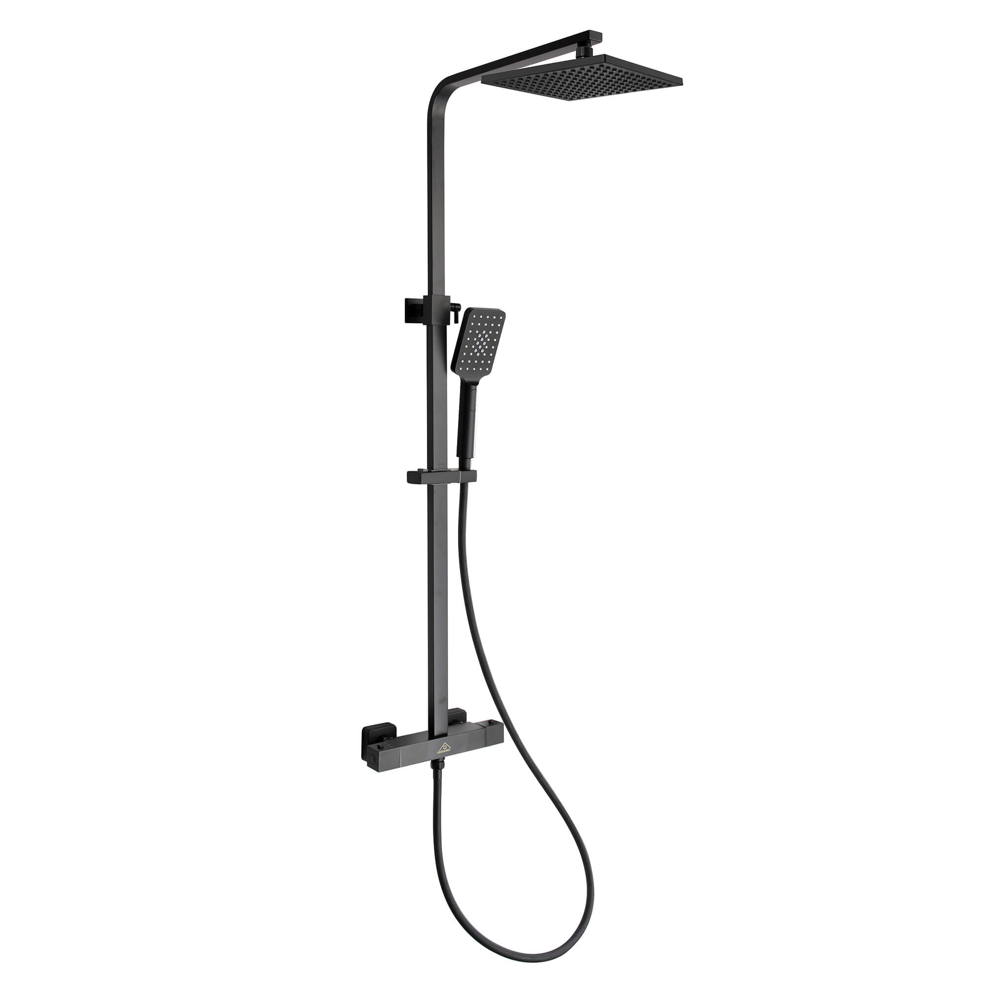 Casainc Matte Black Sliding Shower Bar System