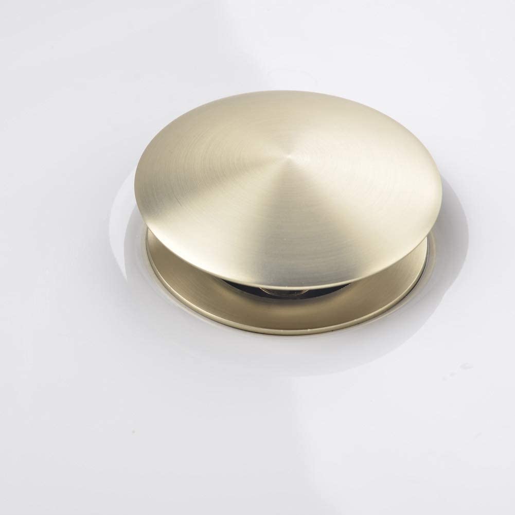 Brass Bathroom Vessel Vanity Sink Pop Up Drain Stopper with Overflow Lavatory Drain Assembly