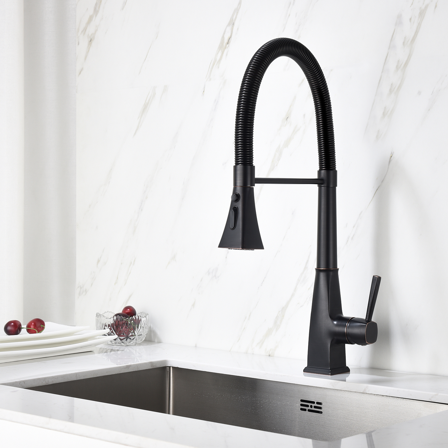 Kitchen Faucet with Pull Down Sprayer-CASAINC