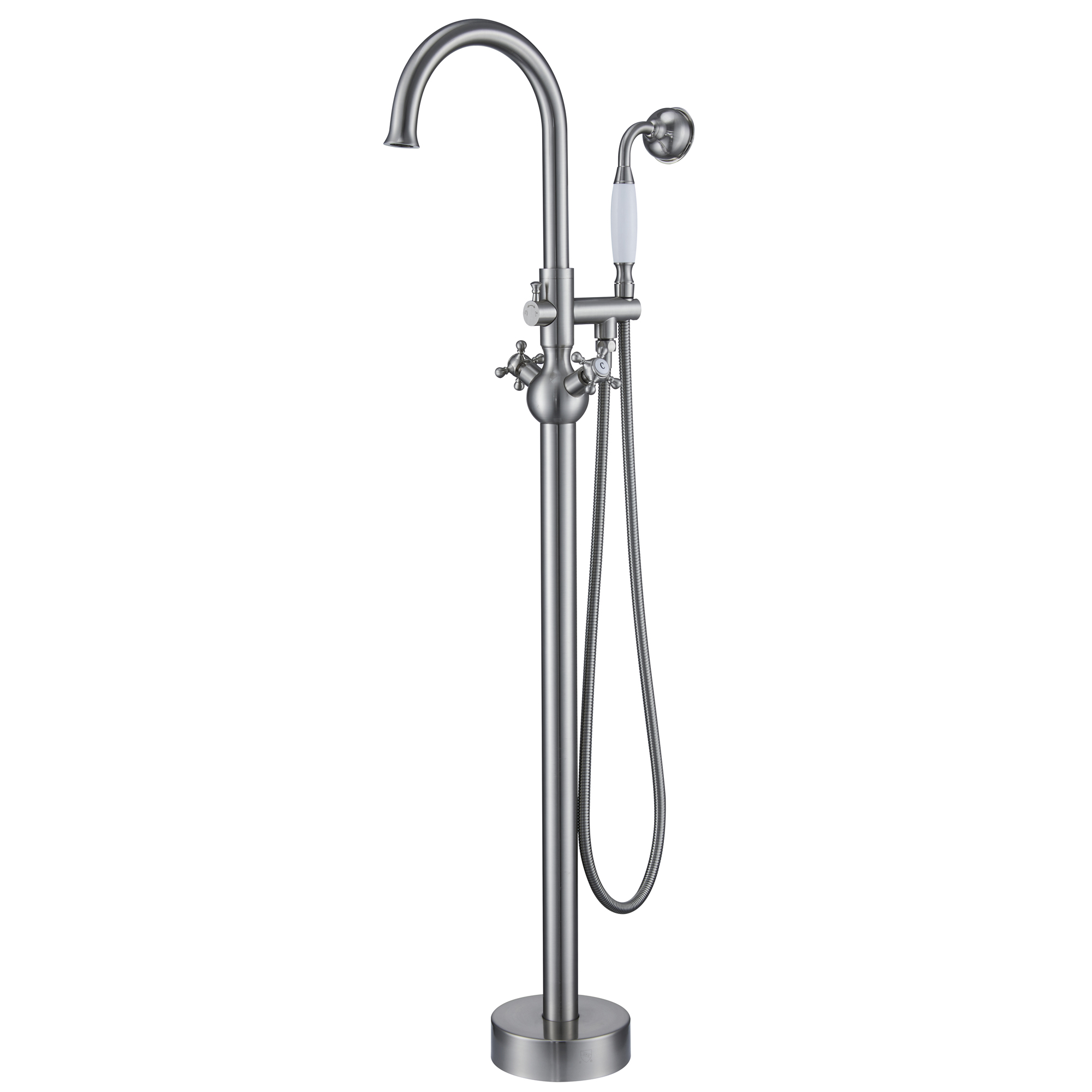 Freestanding 2-Handles Bathtub Faucet with Hand Shower-CASAINC