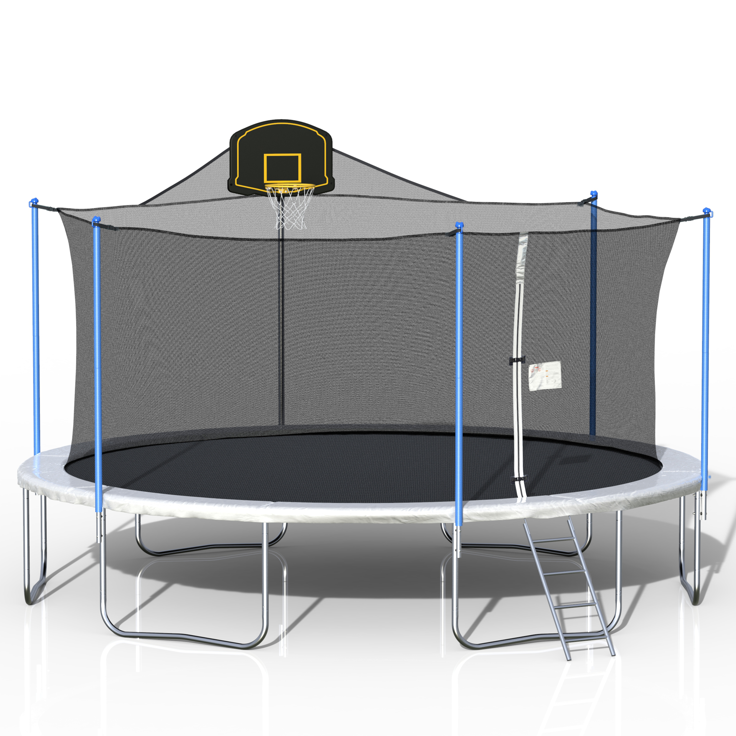 16FT TRAMPOLINE WITH ENCLOSURE NET AND LADDER-METAL-CASAINC
