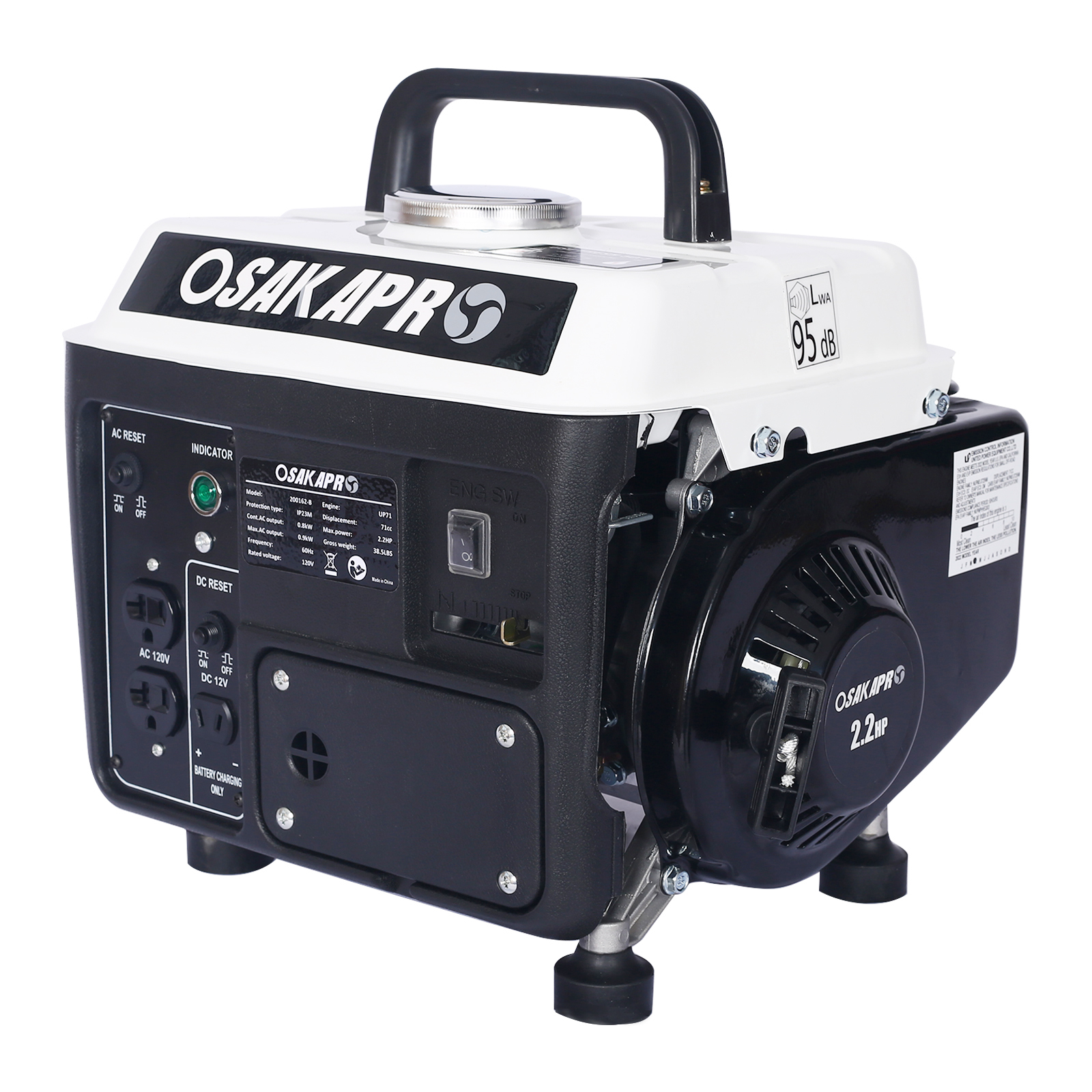 Portable Generator, Outdoor generator Low Noise, Gas Powered Generator,Generators for Home Use-CASAINC
