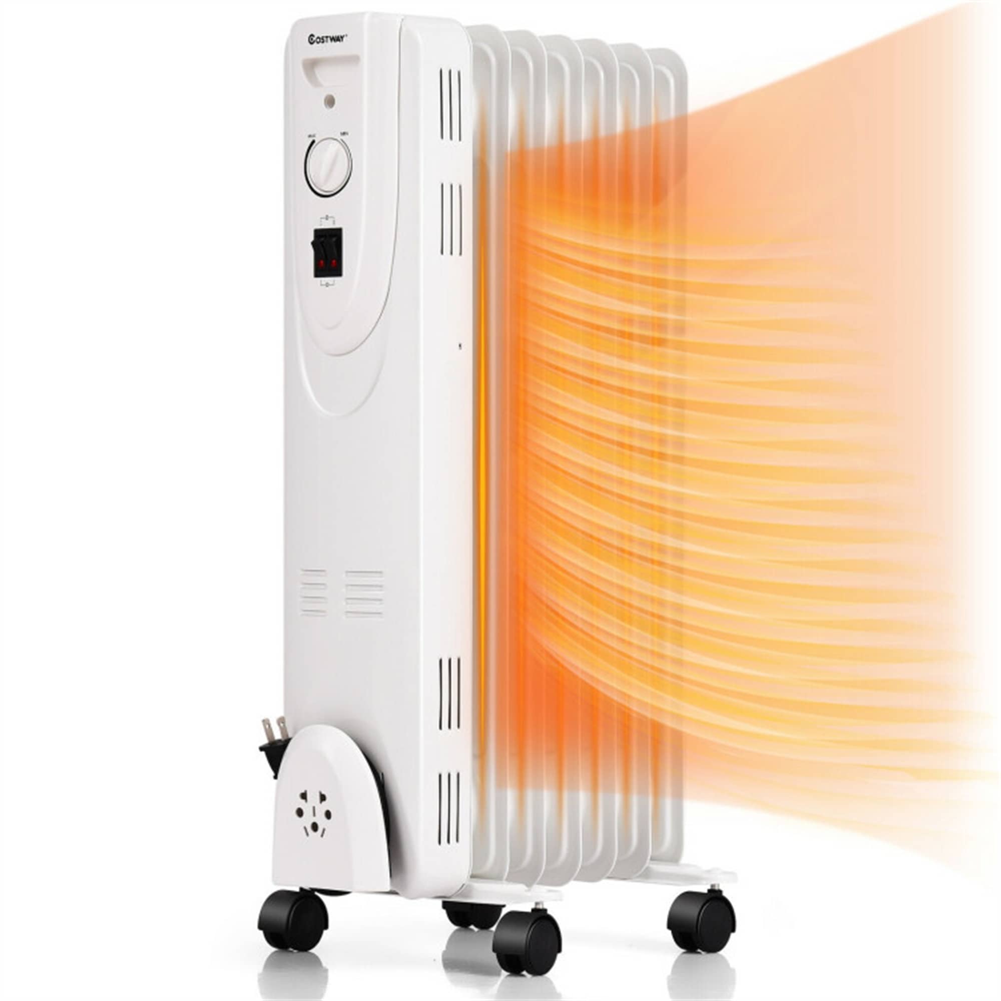 CASAINC 1500W Oil Filled Radiator Heater with Dual Safe Protections
