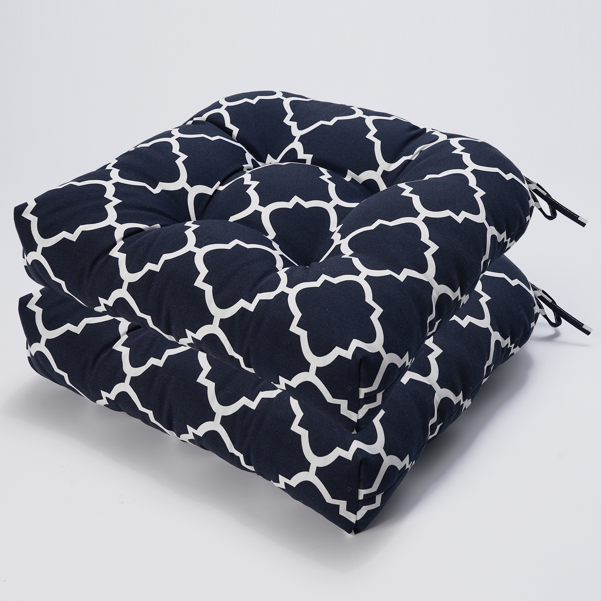 Outdoor Chair Cushions Thickened Seat Cushions with Ties, Patio Chair Pads for Patio Furniture Garden Home Office Decoration Set of 2-CASAINC