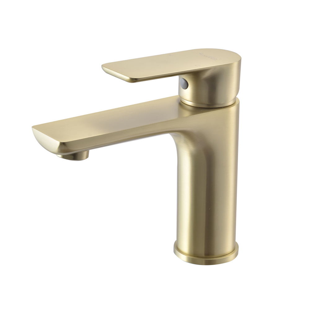 Casainc Single-Handle Bathroom Sink Faucet in Brushed Gold with Water Supply Lines-CASAINC