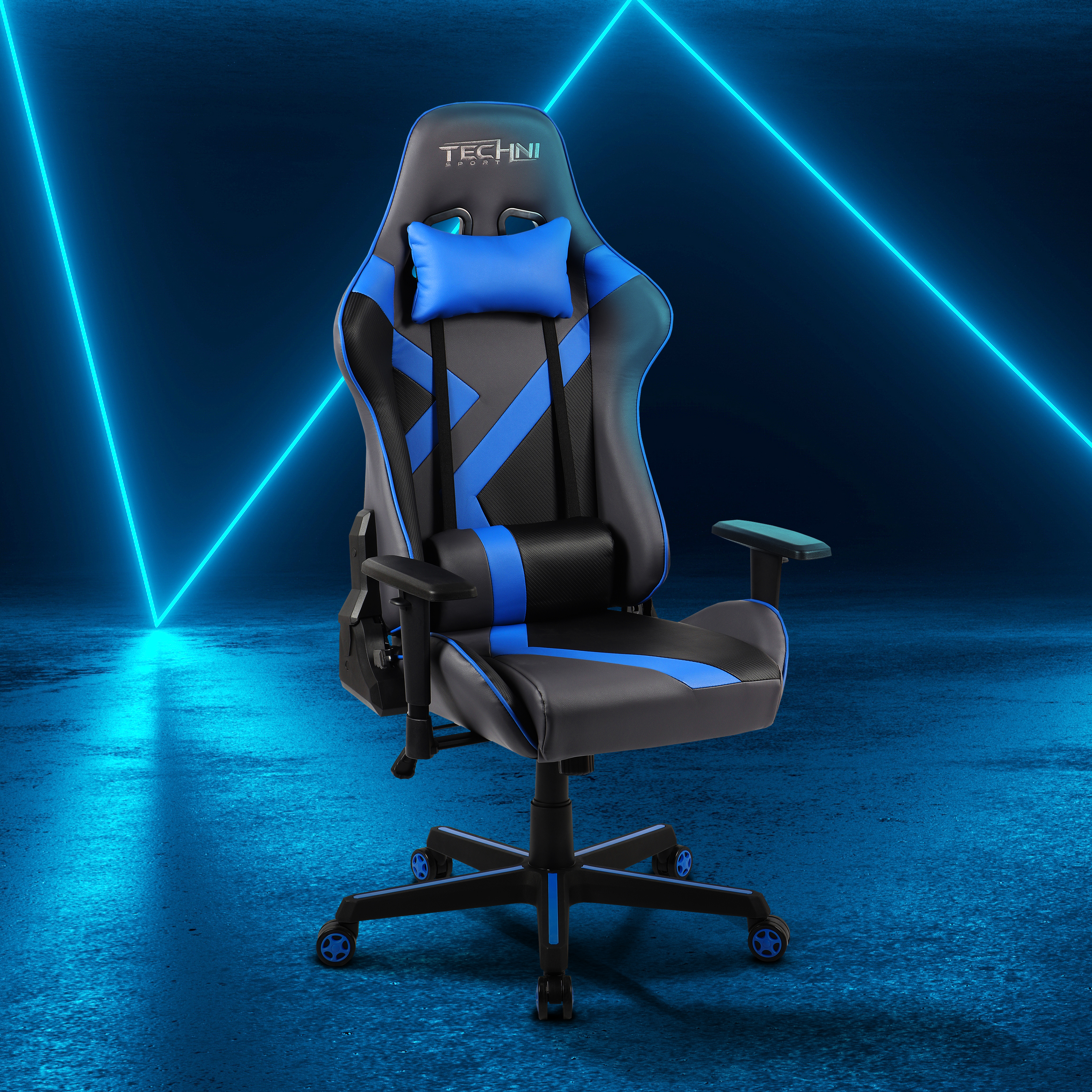 Techni Sport TS-70 Office-PC Gaming Chair, Blue-CASAINC